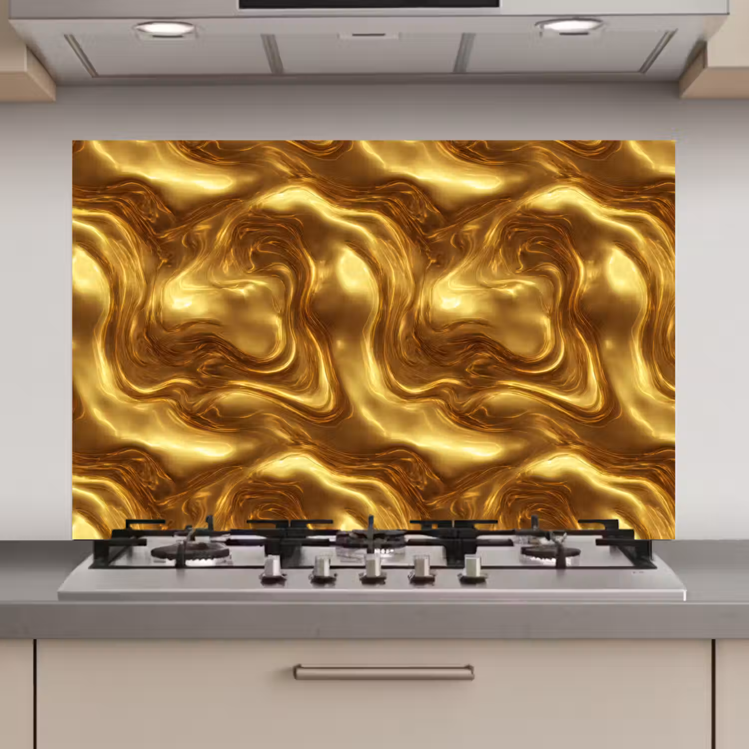 Textuur - Vloeibaar - Organisch - Goud keuken achterwand spatscherm klein 900 -3d_website