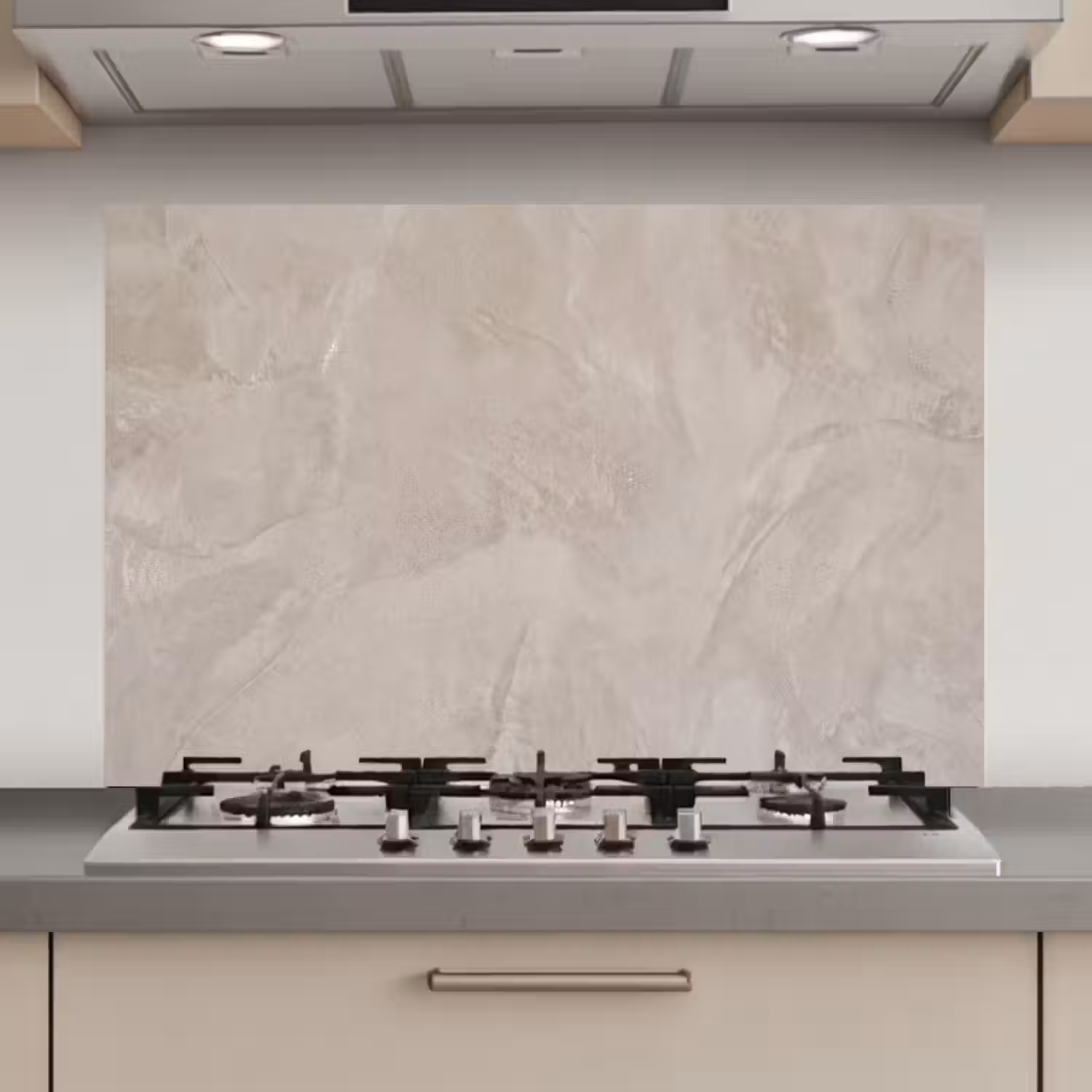 Textuur - Wand - Modern - Beige - Abstract keuken achterwand spatscherm klein -3d_website