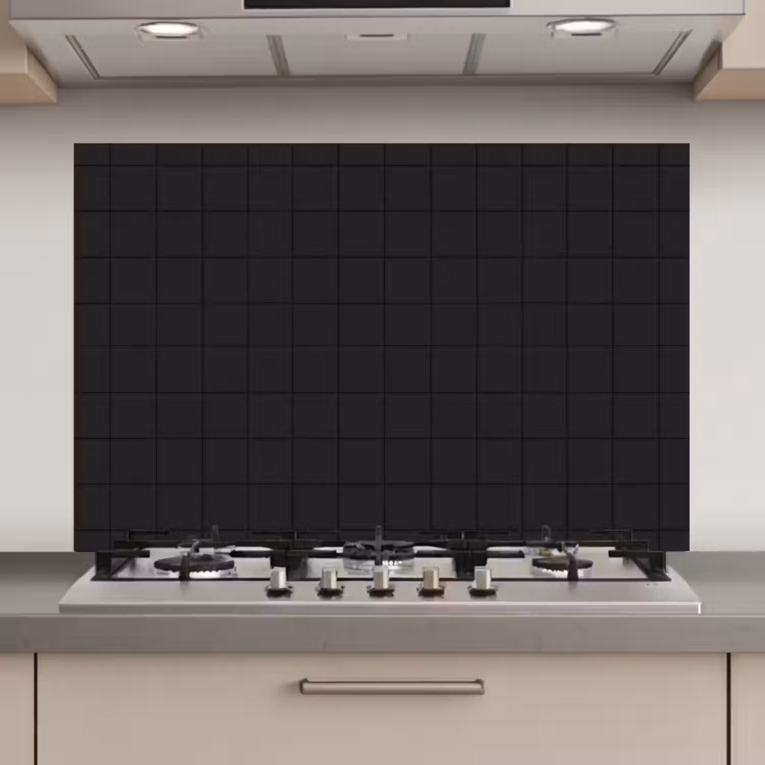 Tegels - Patroon - Mat - Zwart keuken achterwand spatscherm klein 900 -3d_website