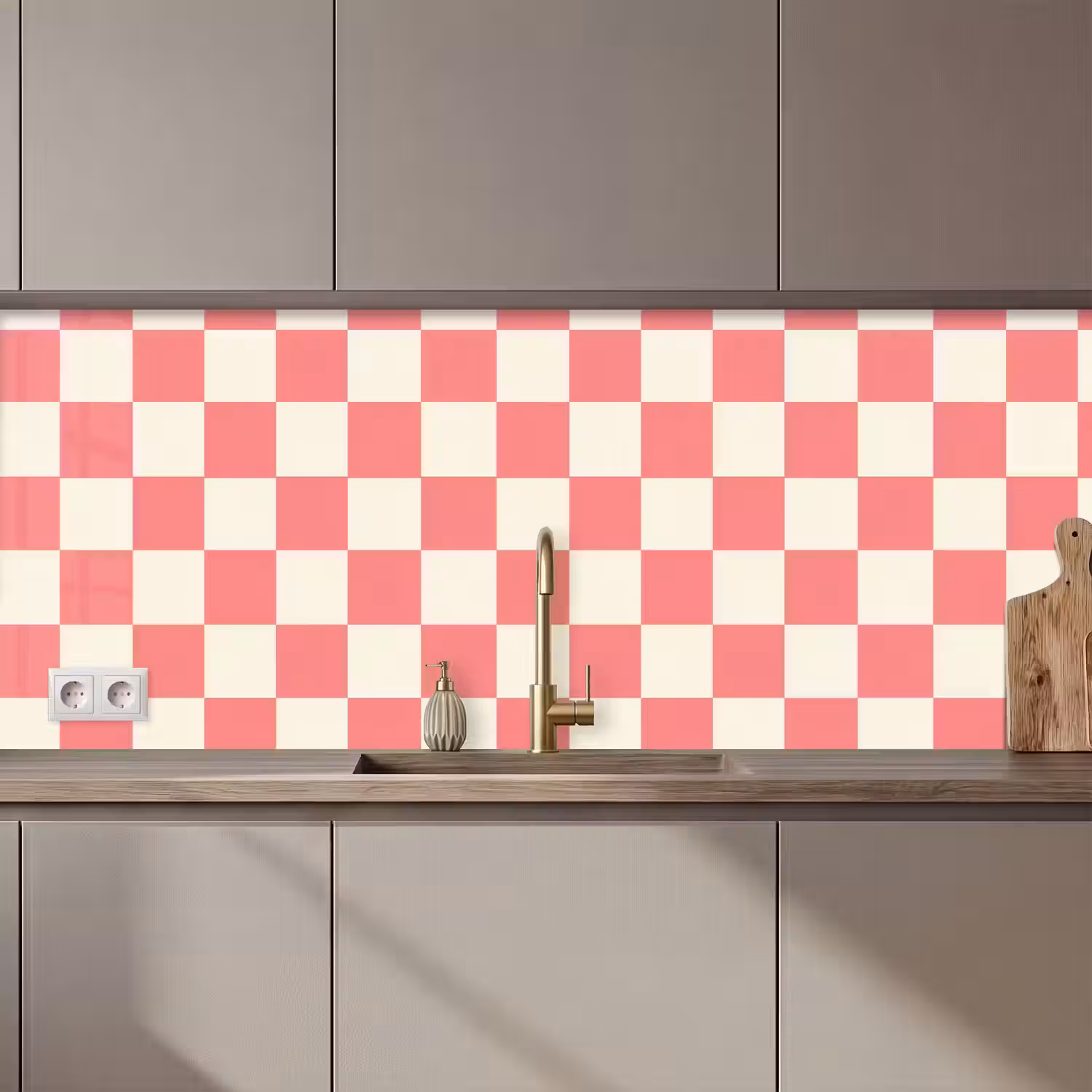 Traditioneel - Patroon - Roze keuken achterwand 2 middel 871 zz_3dshopping