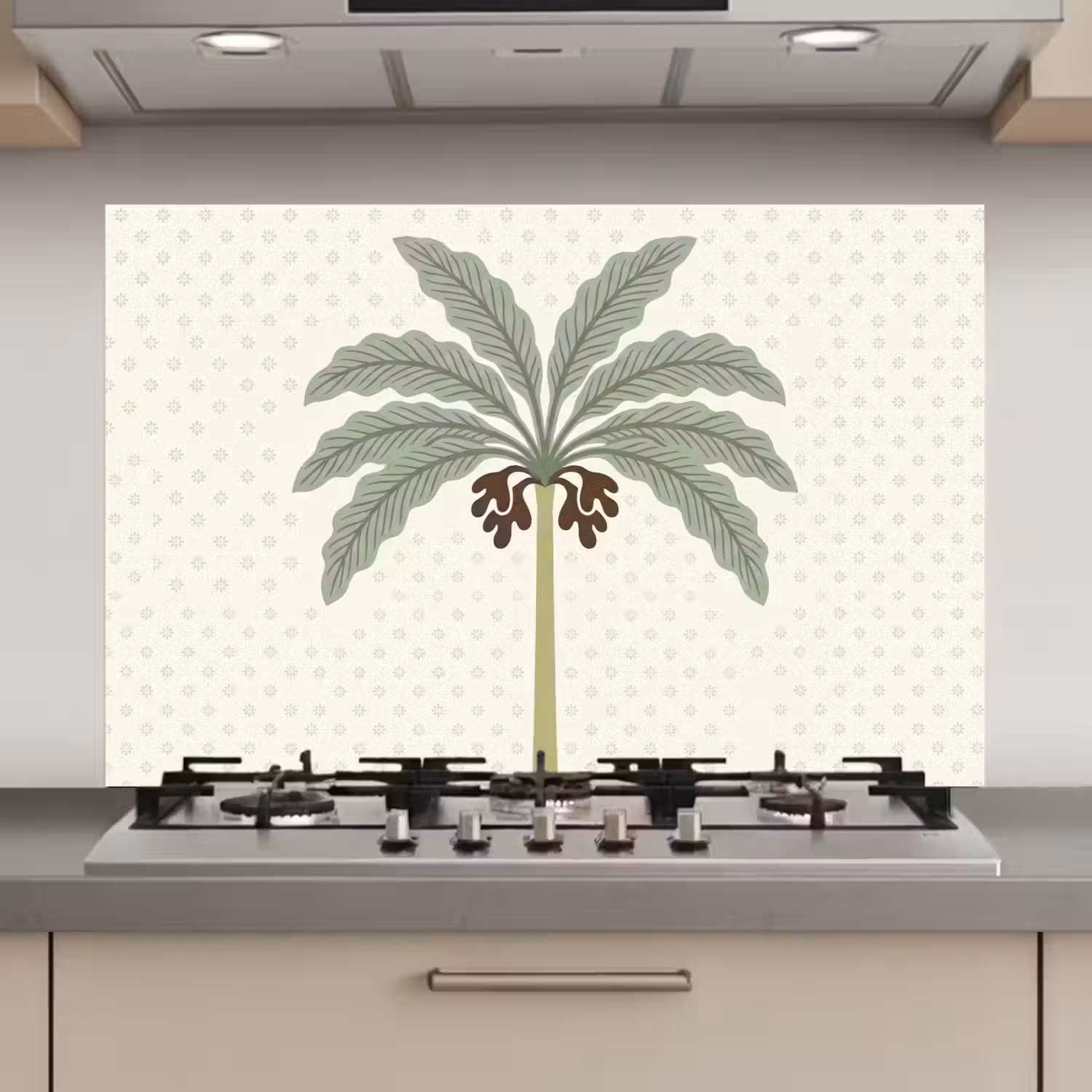 Boom - Bladeren - Groen - Decoratief - Beige keuken achterwand spatscherm klein -3d_website