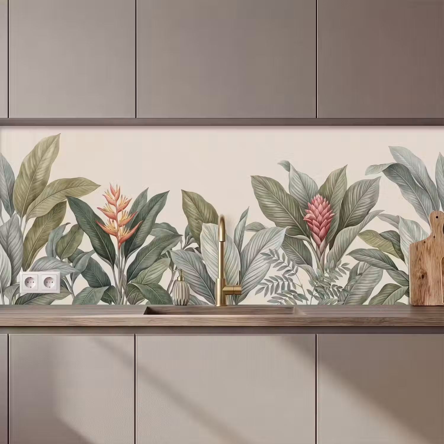 Tropisch - Planten - Modern - Groen keuken achterwand 2 middel zz_3dshopping