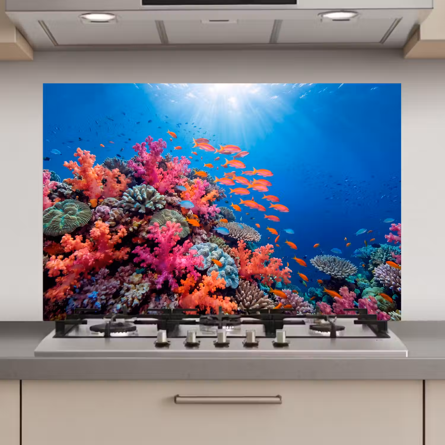 Onderwater - Koraalrif - Vissen - Oceaan - Natuur keuken achterwand spatscherm klein -3d_website