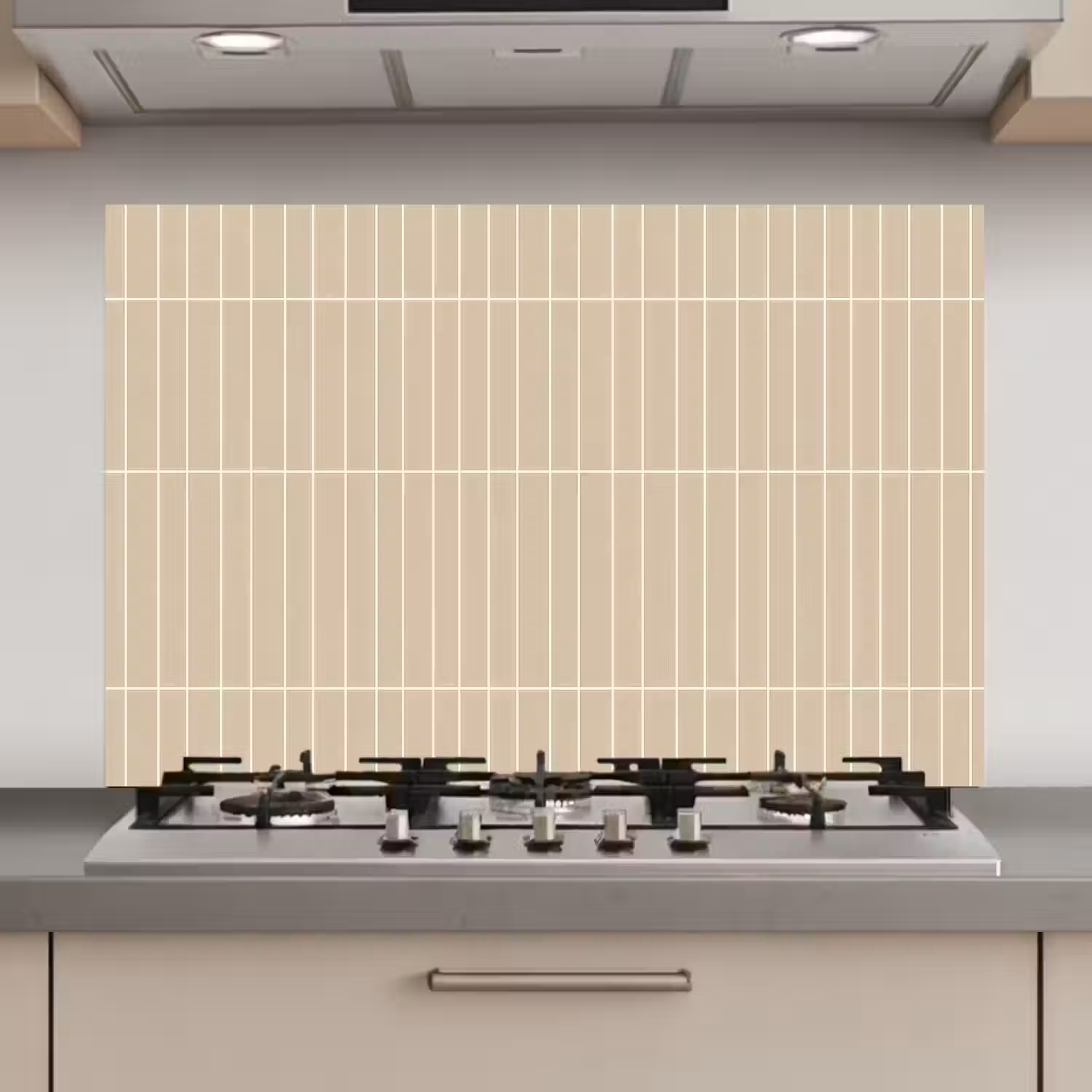 Verticaal - Wandtegel - Crème - Beige keuken achterwand spatscherm klein 900 -3d_website