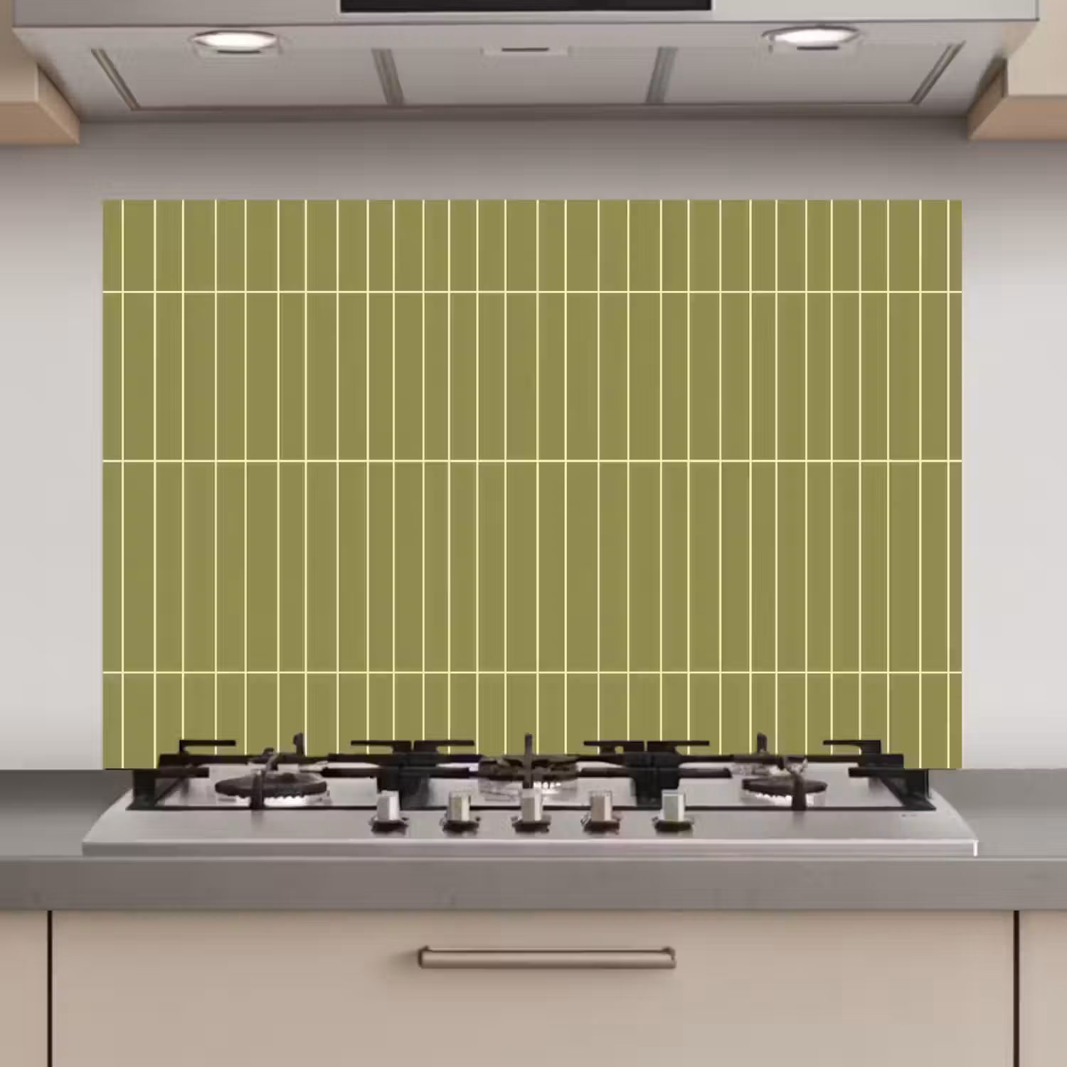 Verticaal - Wandtegel - Olijfgroen keuken achterwand spatscherm klein 900 -3d_website