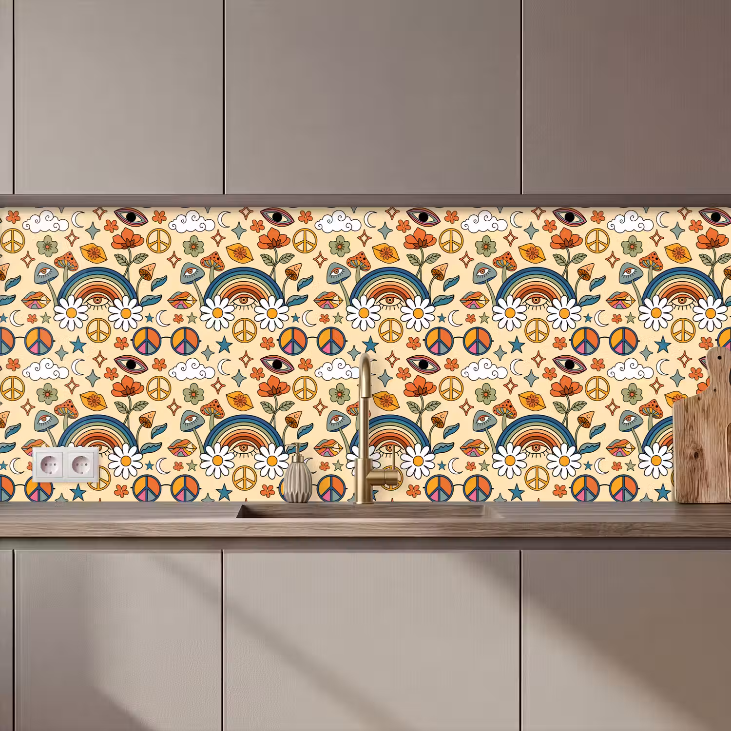 Vintage - Patronen - Zomer keuken achterwand 2 middel 871 zz_3dshopping