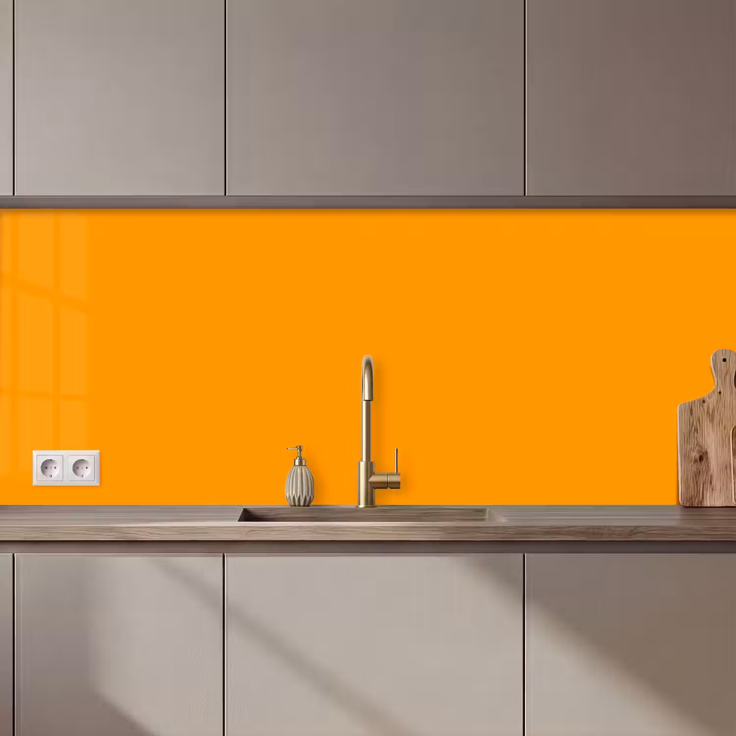Warm - Ochre - Oranje keuken achterwand 2 middel 871 zz_3dshopping