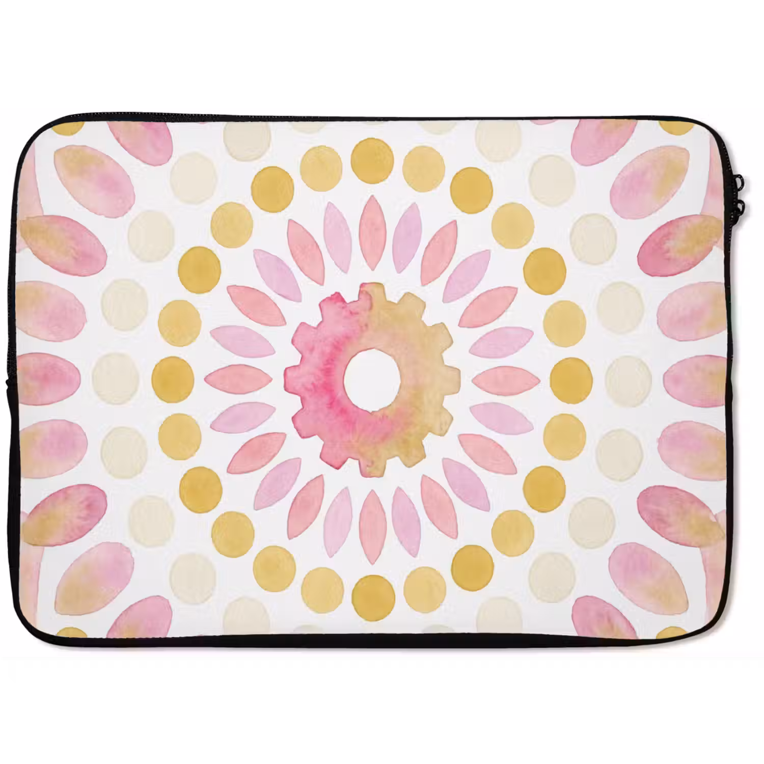 Abstract - Mandala - Kunst - Modern - Roze laptophoes neopreen klein -zkaufland3dotto