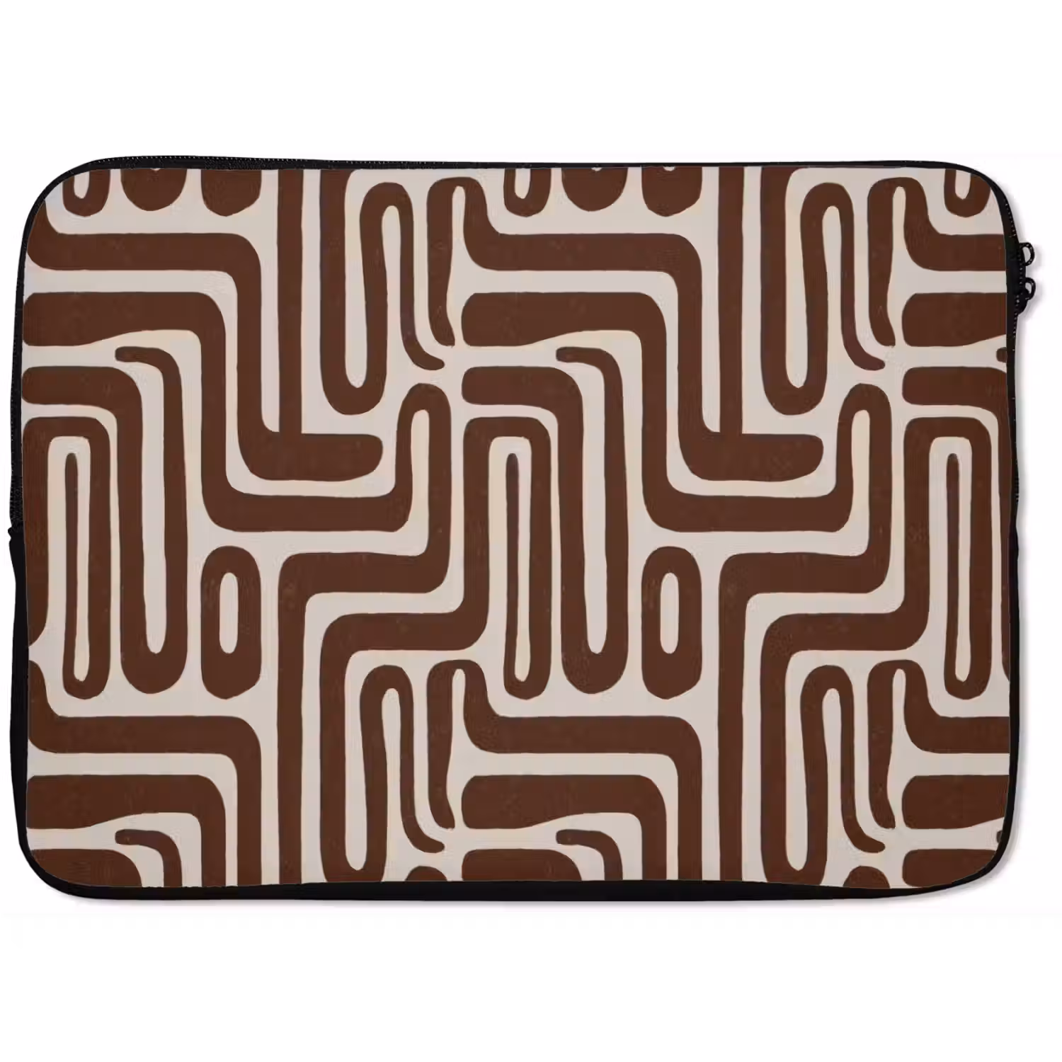 Abstract - Patroon - Bruin laptophoes neopreen klein 279 -zkaufland3dotto