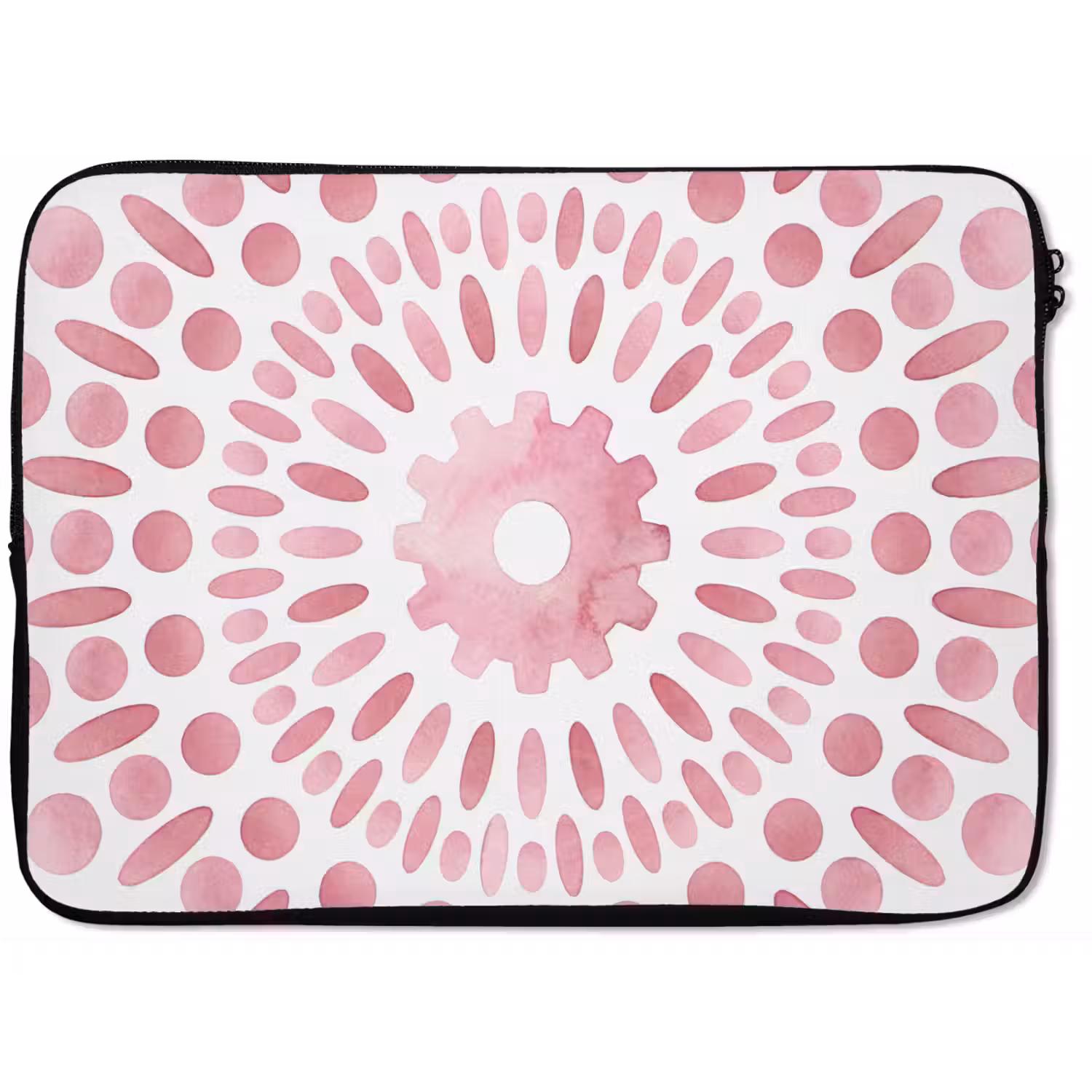 Abstract - Vormen - Patroon - Aquarel - Roze laptophoes neopreen klein -zkaufland3dotto