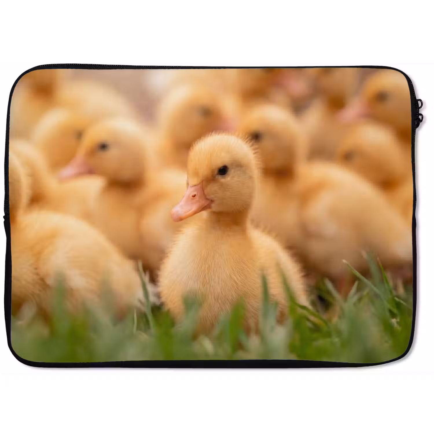Pijltje - Eend - Natuur - Geel laptophoes neopreen klein -zkaufland3dotto