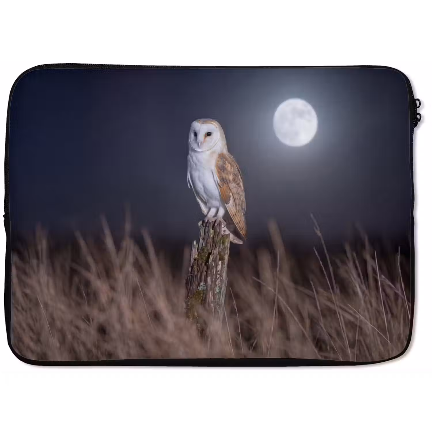 Kerkuil - Maan - Nacht laptophoes neopreen klein -zkaufland3dotto