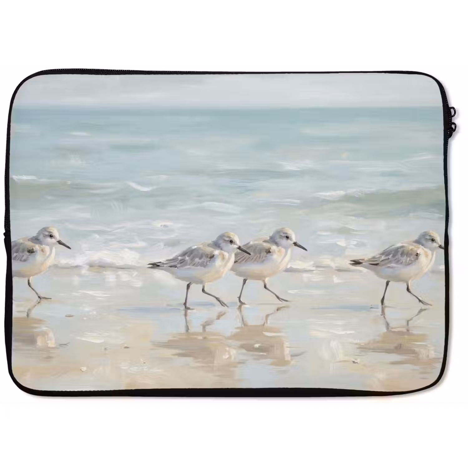 Vogels - Strand - Zee laptophoes neopreen klein -zkaufland3dotto