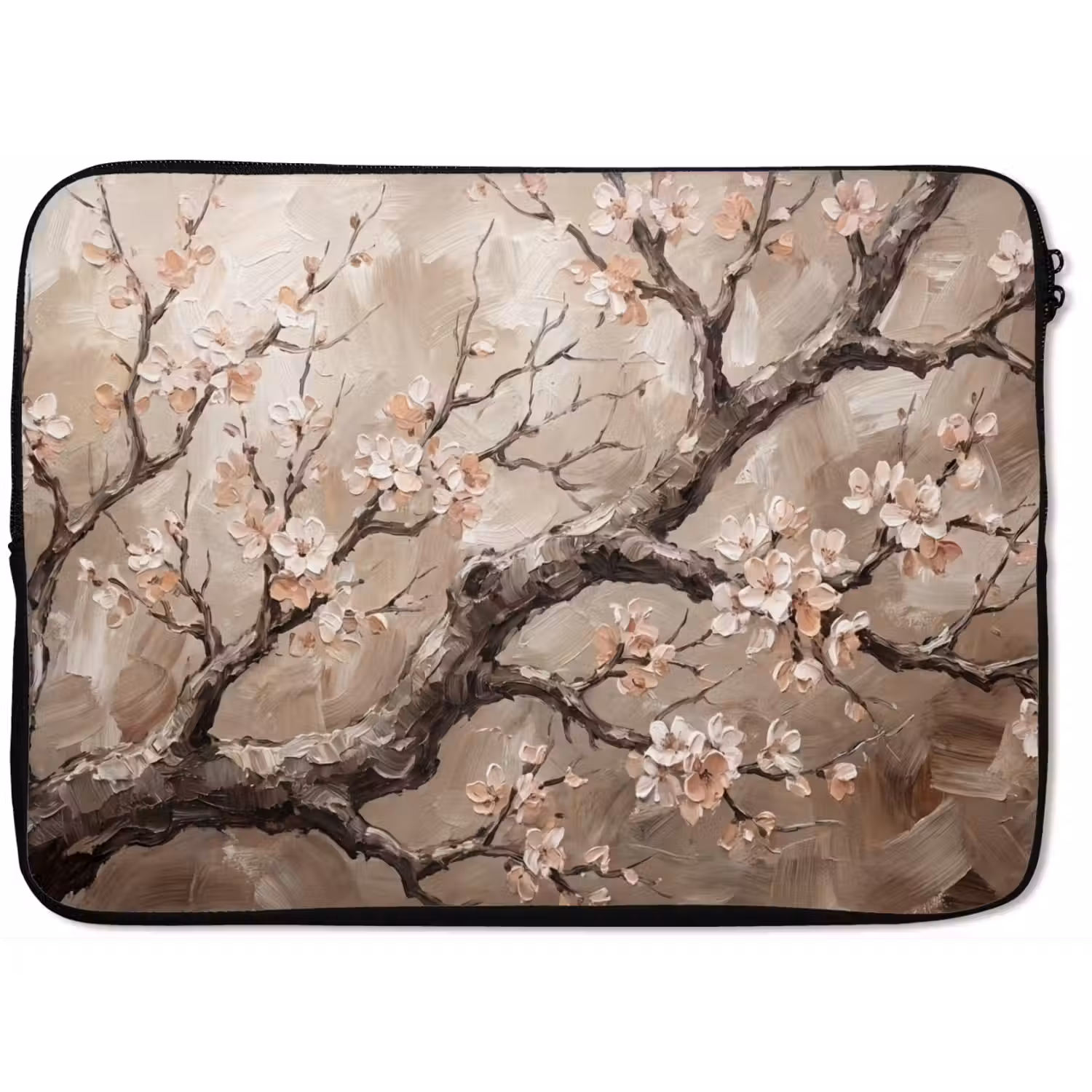Bloesem - Takken - Schilderij - Beige - Serene laptophoes neopreen klein -zkaufland3dotto