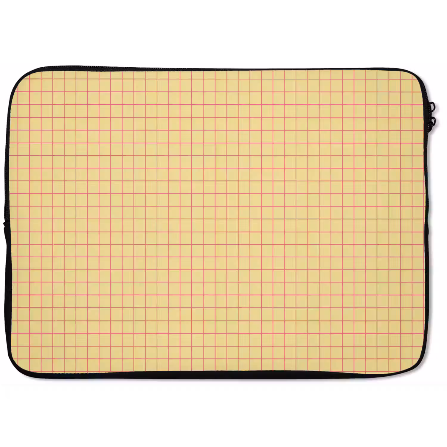 Ruitjes - Grid - Minimalistisch - Geel - Roze laptophoes neopreen klein 279 -zkaufland3dotto