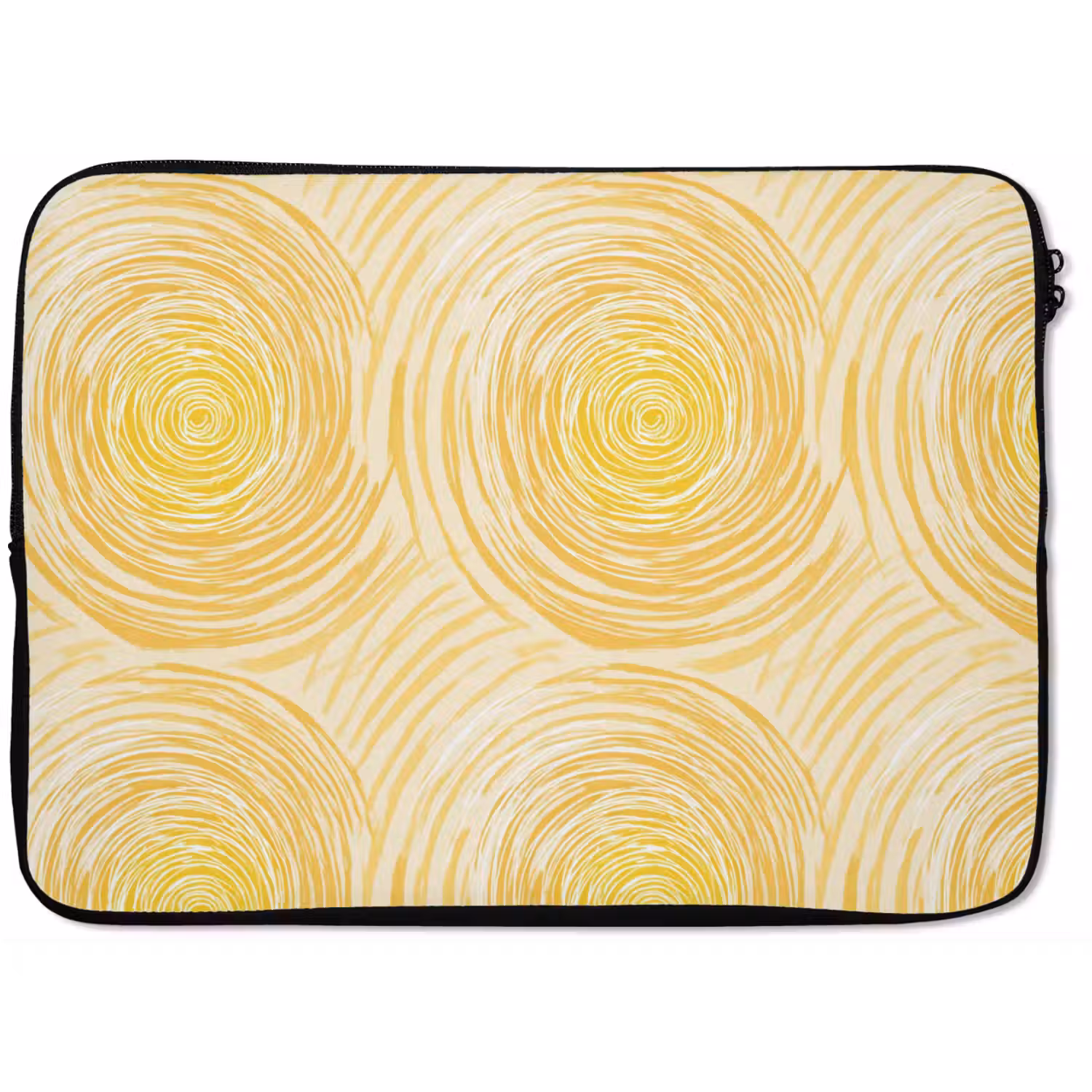 Cirkels - Abstract - Artistiek - Geel laptophoes neopreen klein 279 -zkaufland3dotto