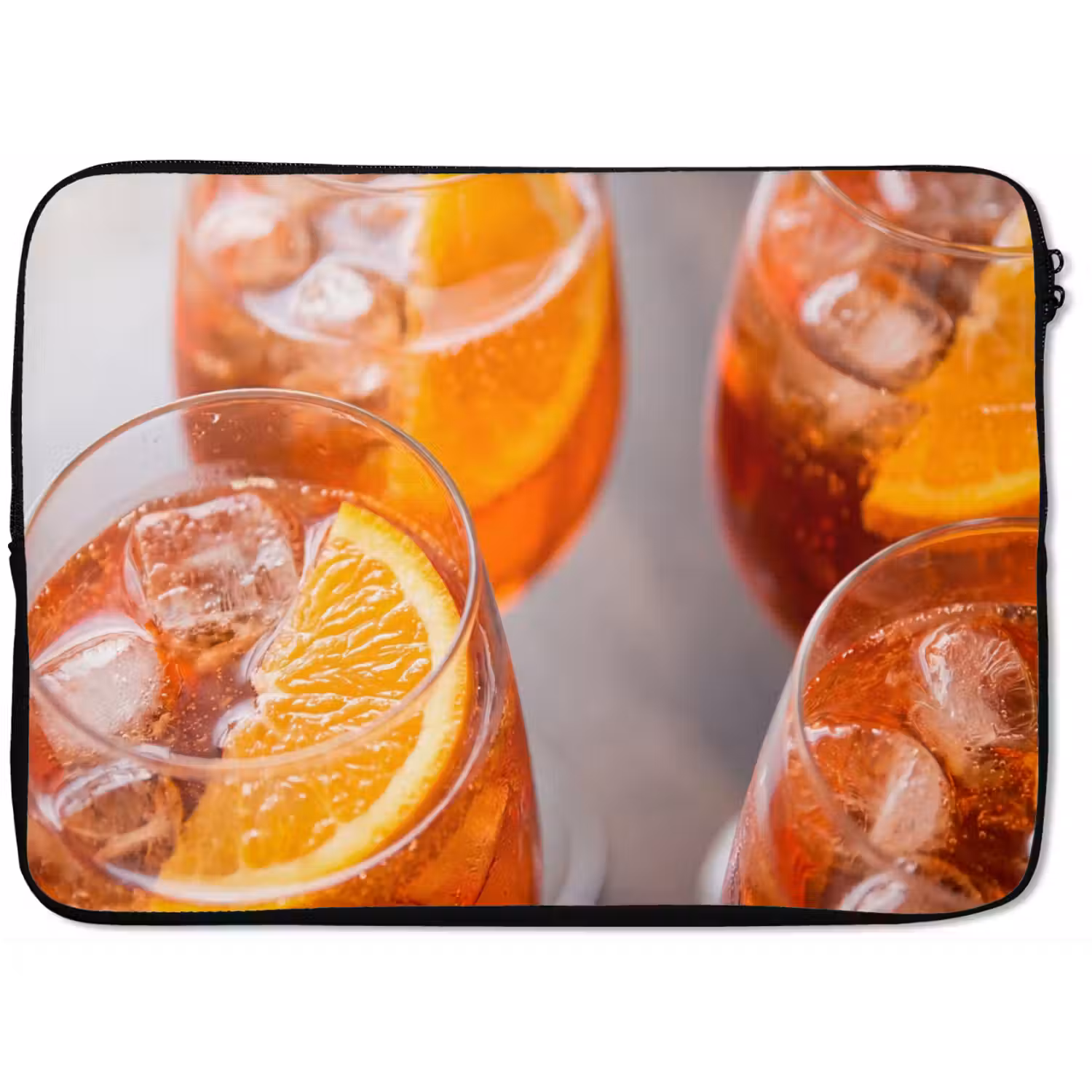 Drank - Sinaasappel - IJs - Zomer - Oranje laptophoes neopreen klein -zkaufland3dotto