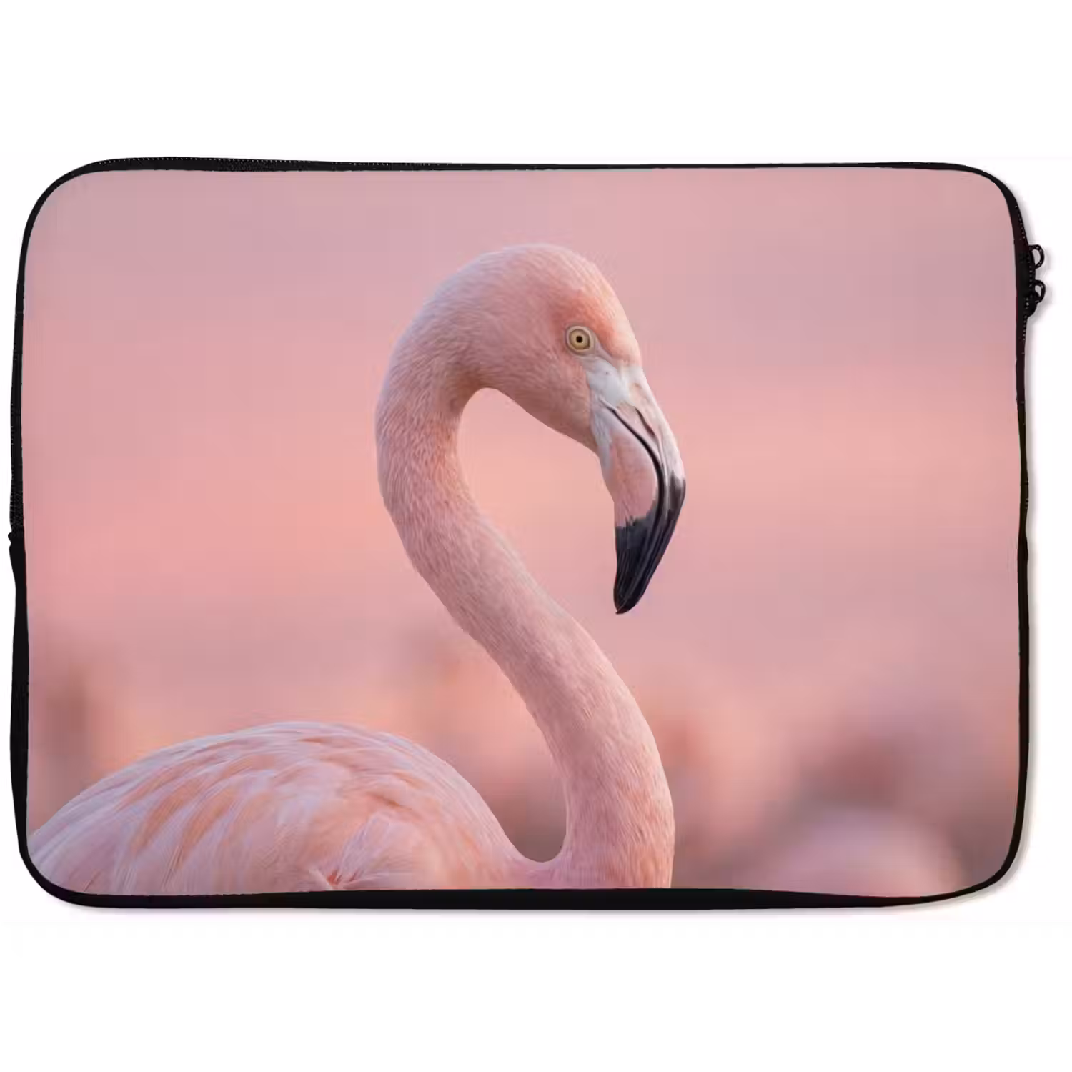 Flamingo - Portret - Roze laptophoes neopreen klein -zkaufland3dotto
