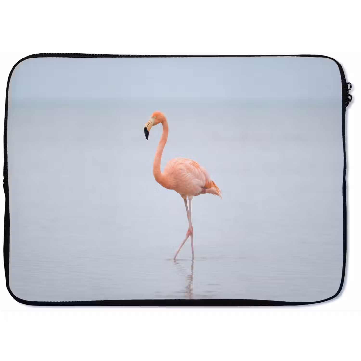 Flamingo - Zee - Roze laptophoes neopreen klein -zkaufland3dotto