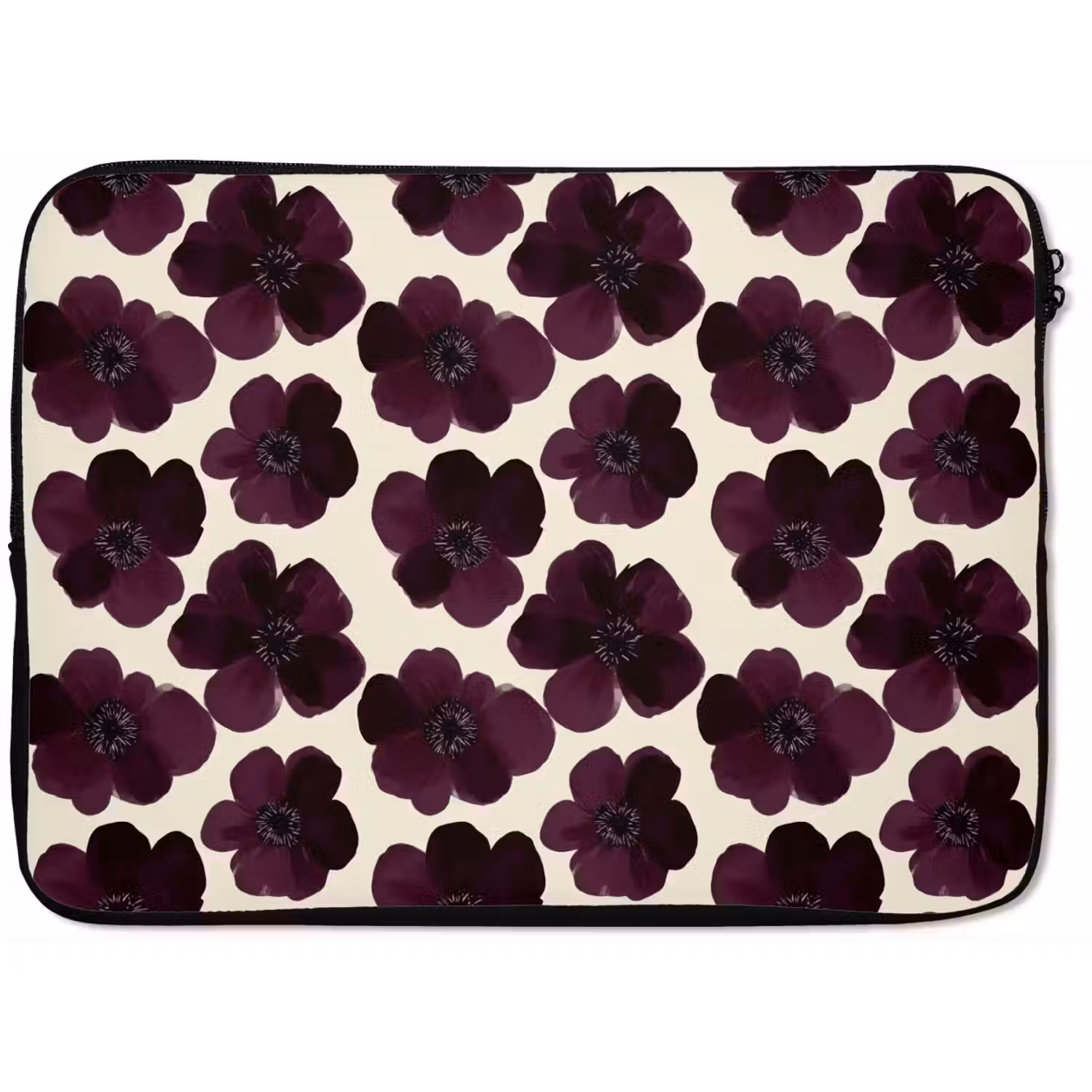 Bloemen - Aquarel - Paars laptophoes neopreen klein 279 -zkaufland3dotto
