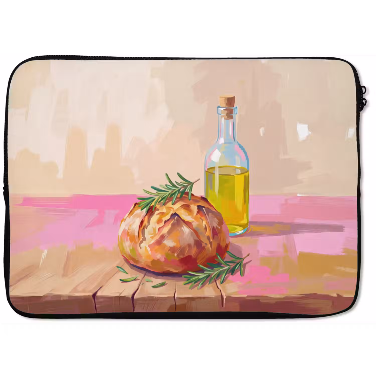 Eten - Brood - Olijfolie - Abstract - Keuken laptophoes neopreen klein -zkaufland3dotto