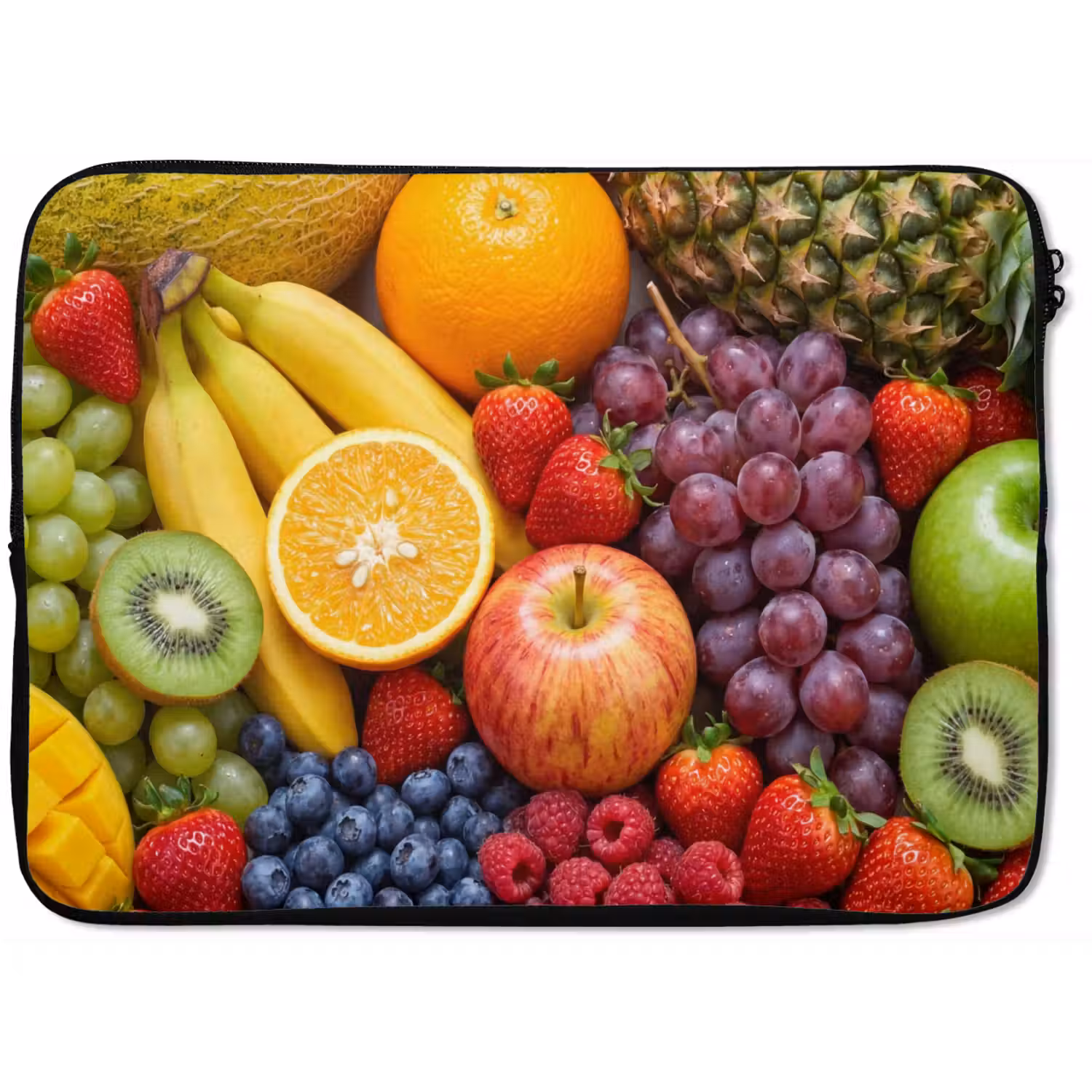Eten - Fruit - Vers - Kleurrijk - Voeding laptophoes neopreen klein -zkaufland3dotto