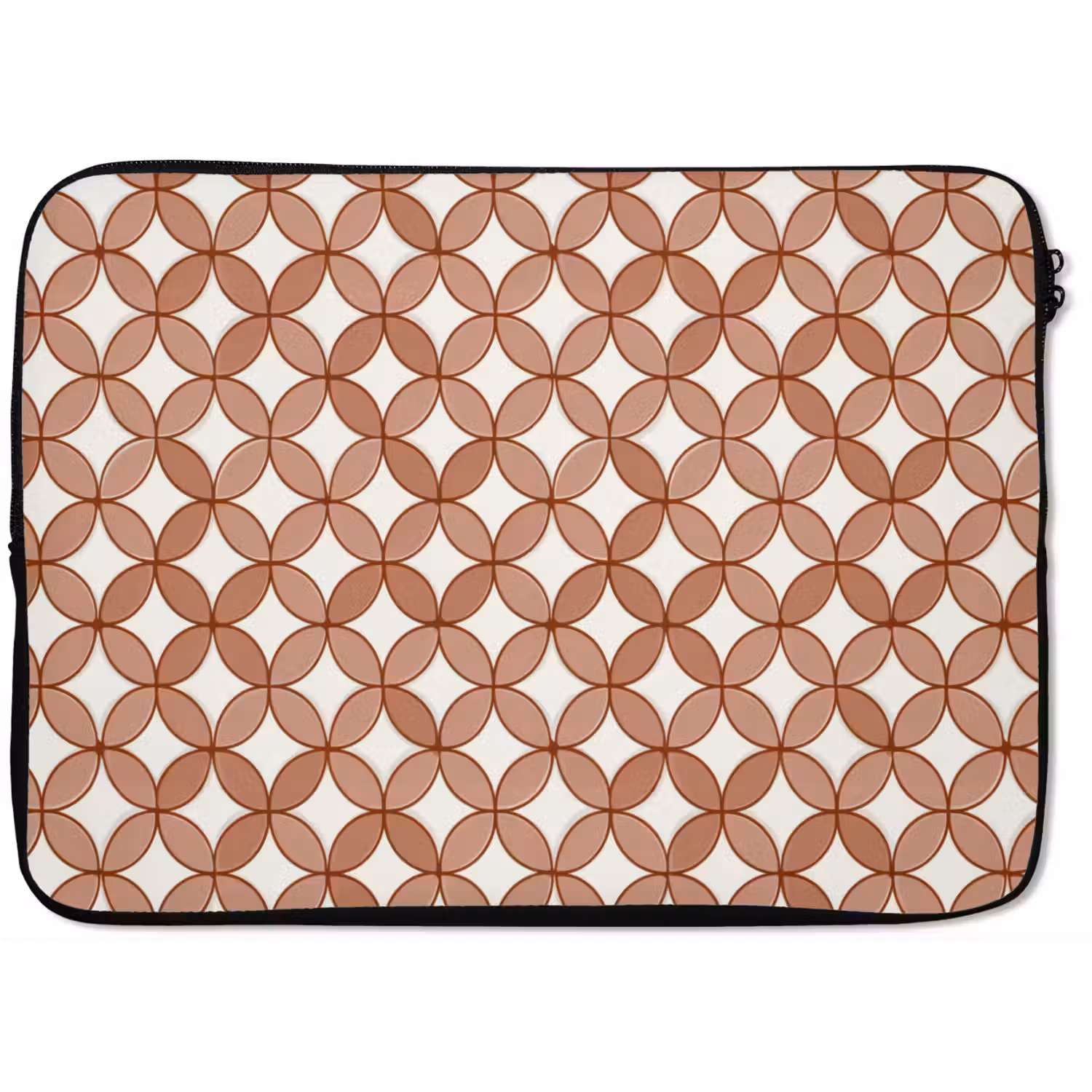 Geometrisch - Cirkels - Modern - Terracotta laptophoes neopreen klein 279 -zkaufland3dotto