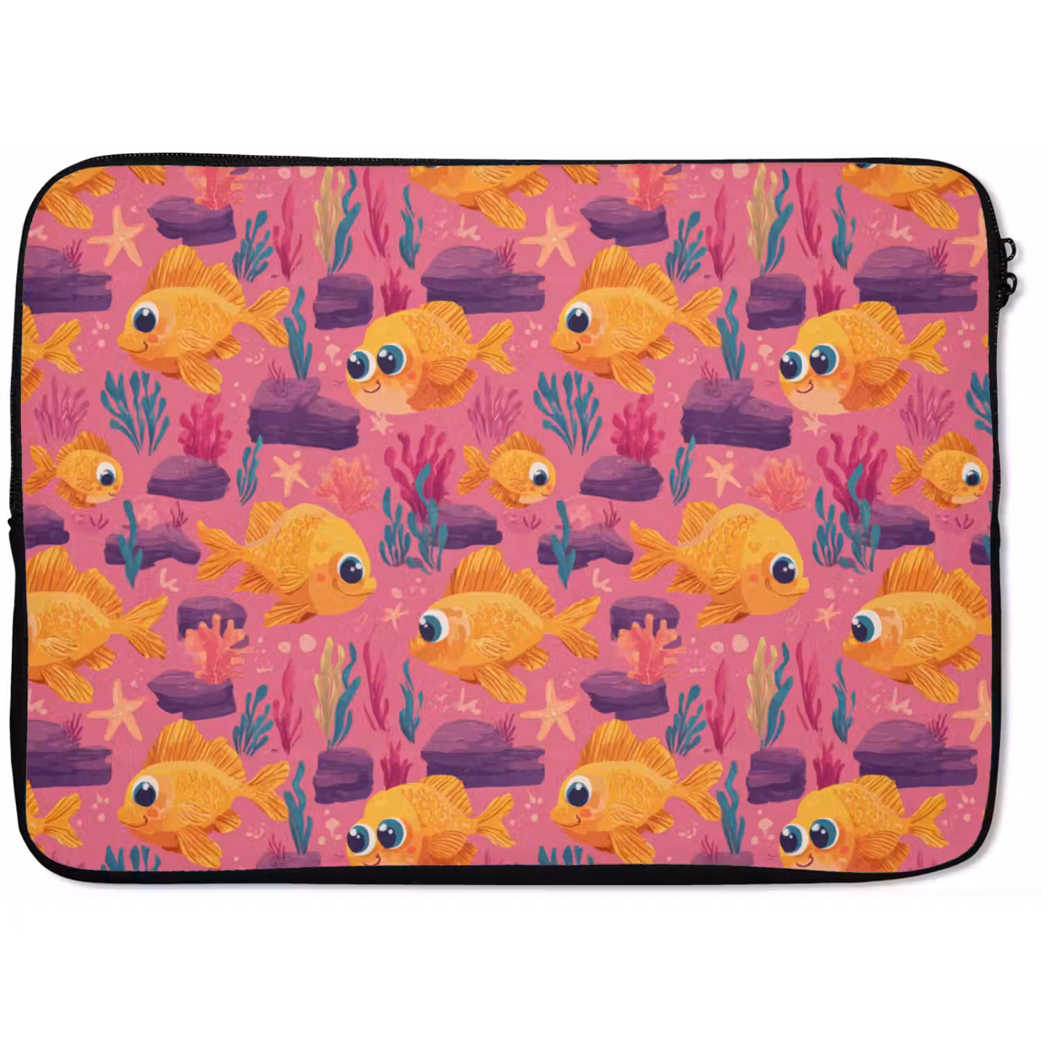 Goudvissen - Koraal - Kleurrijk laptophoes neopreen klein 279 -zkaufland3dotto