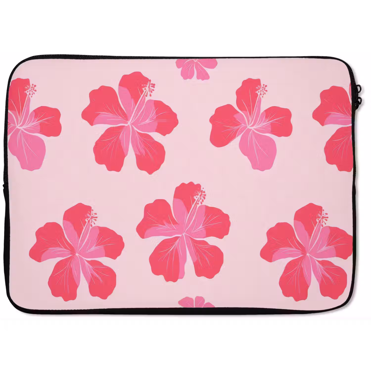 Hibiscus - Bloemen - Roze laptophoes neopreen klein 279 -zkaufland3dotto
