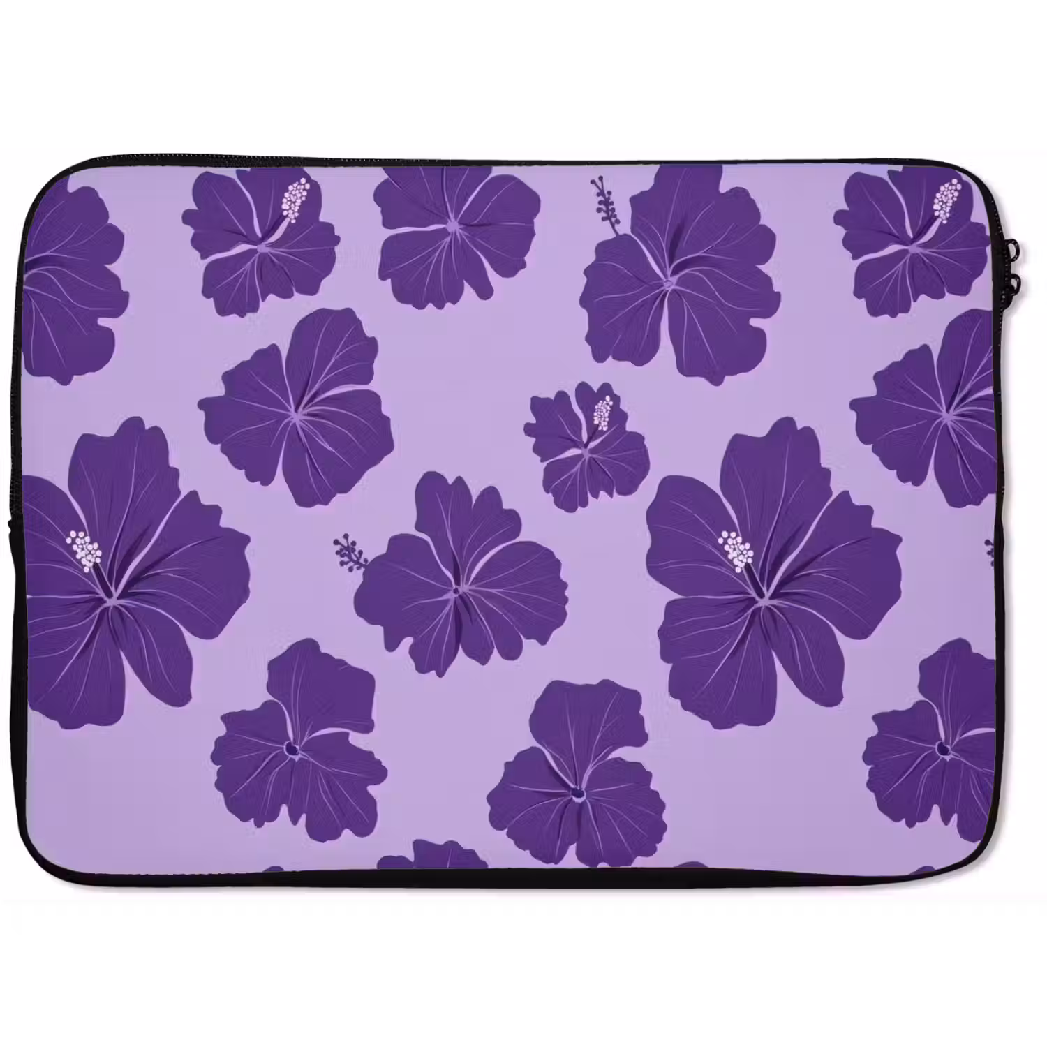 Hibiscus - Bloemen - Paars laptophoes neopreen klein 279 -zkaufland3dotto