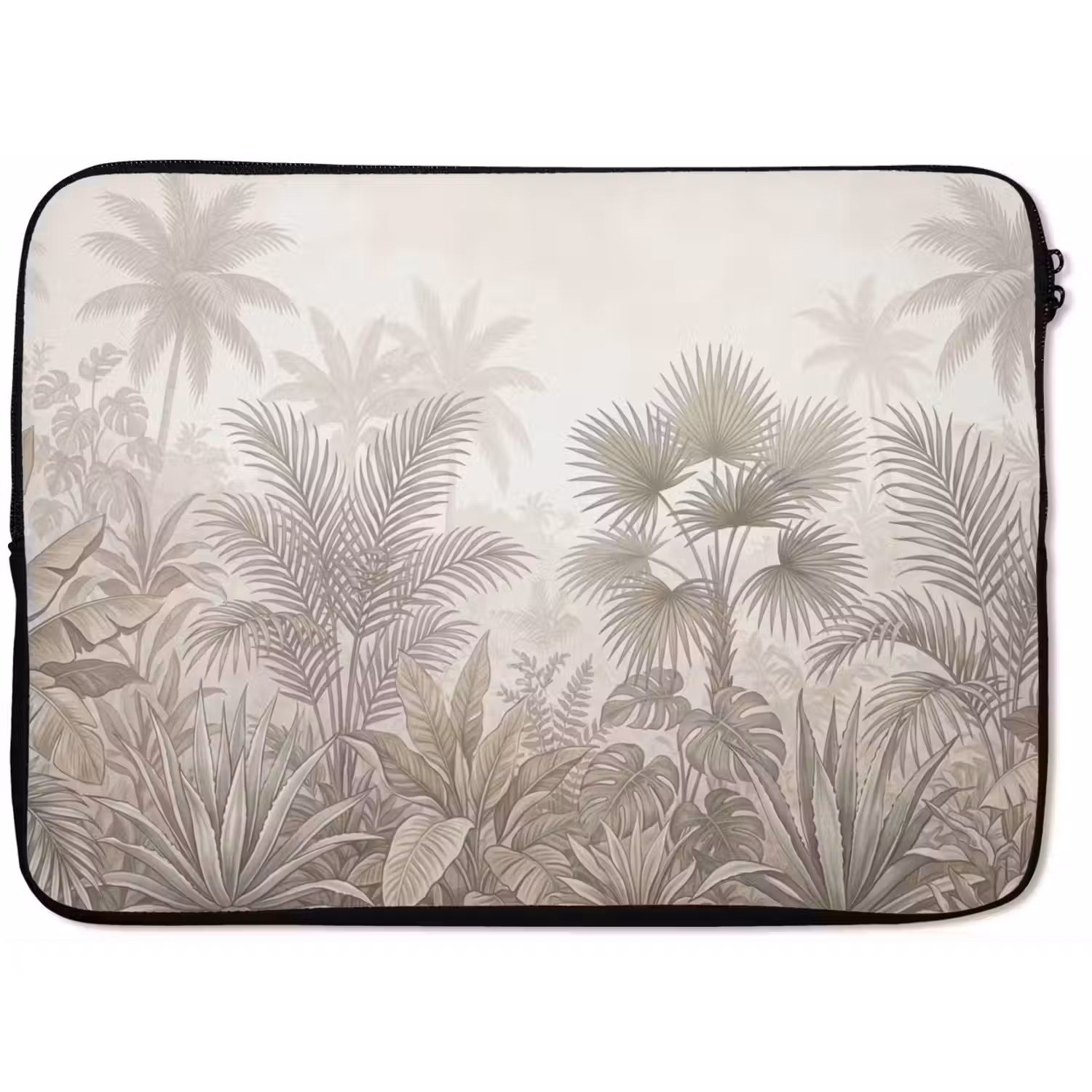 Jungle - Tropisch - Natuur -Vintage - Beige laptophoes neopreen klein -zkaufland3dotto