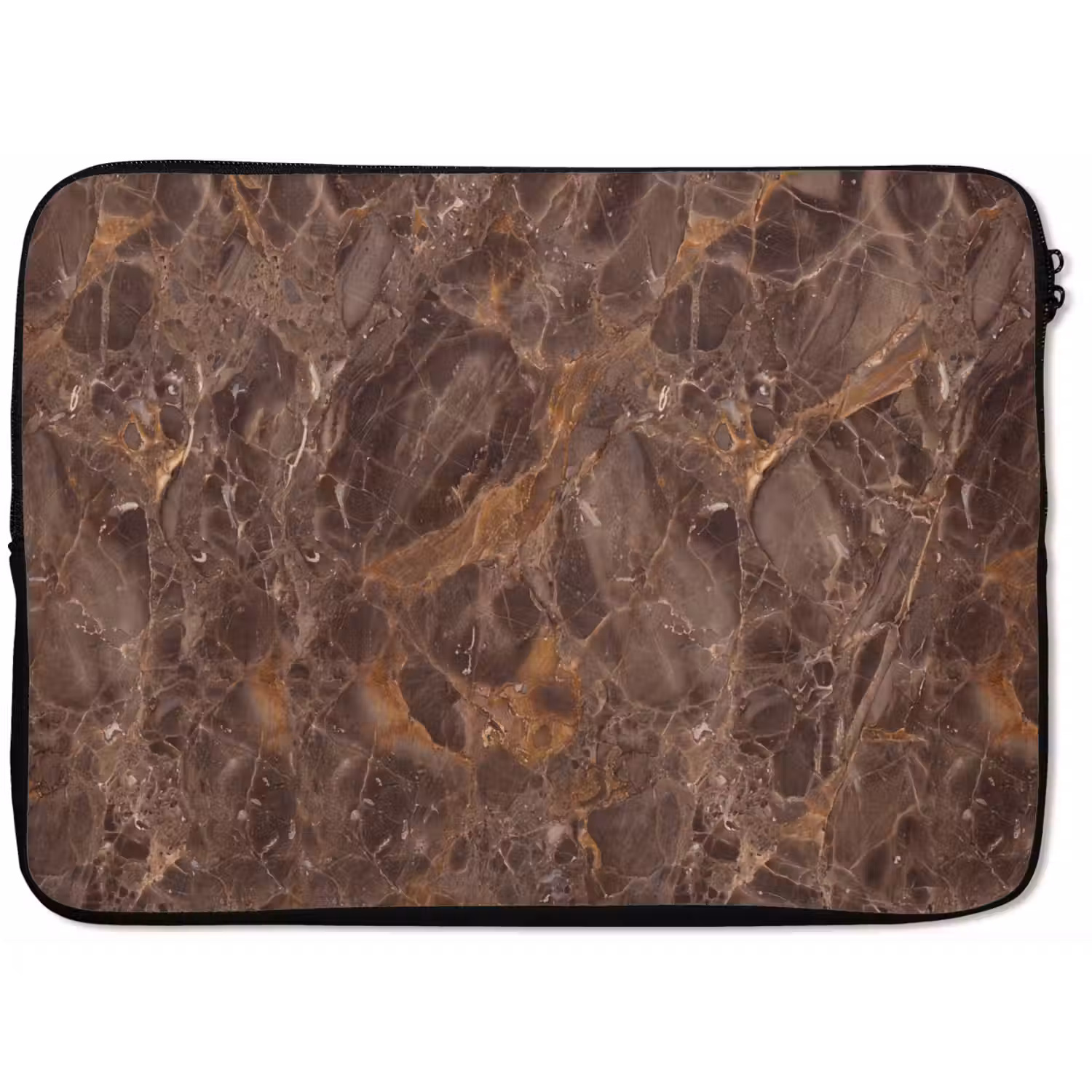 Marmer - Patroon - Natuur - Bruin - Goud laptophoes neopreen klein -zkaufland3dotto