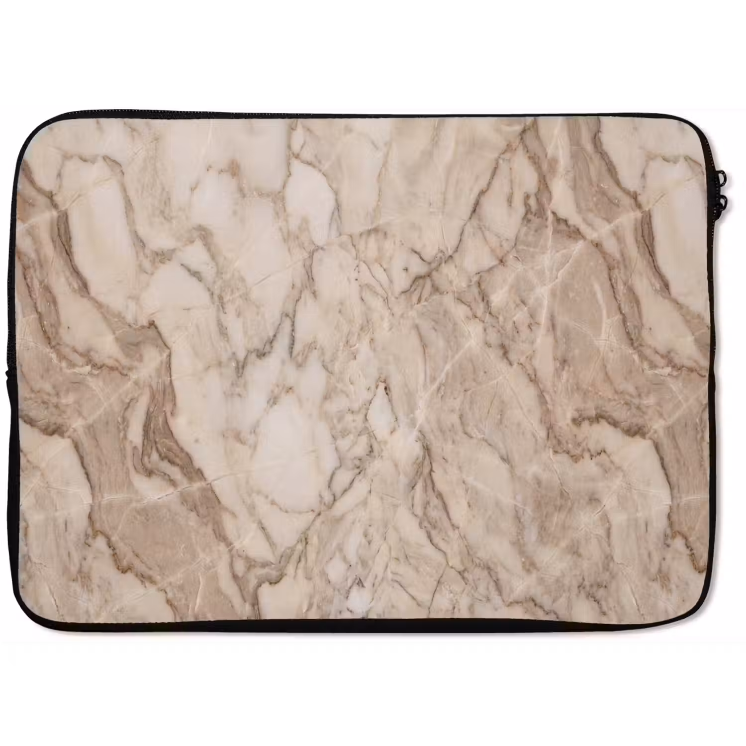 Marmer - Aderen - Textuur - Beige - Modern laptophoes neopreen klein -zkaufland3dotto