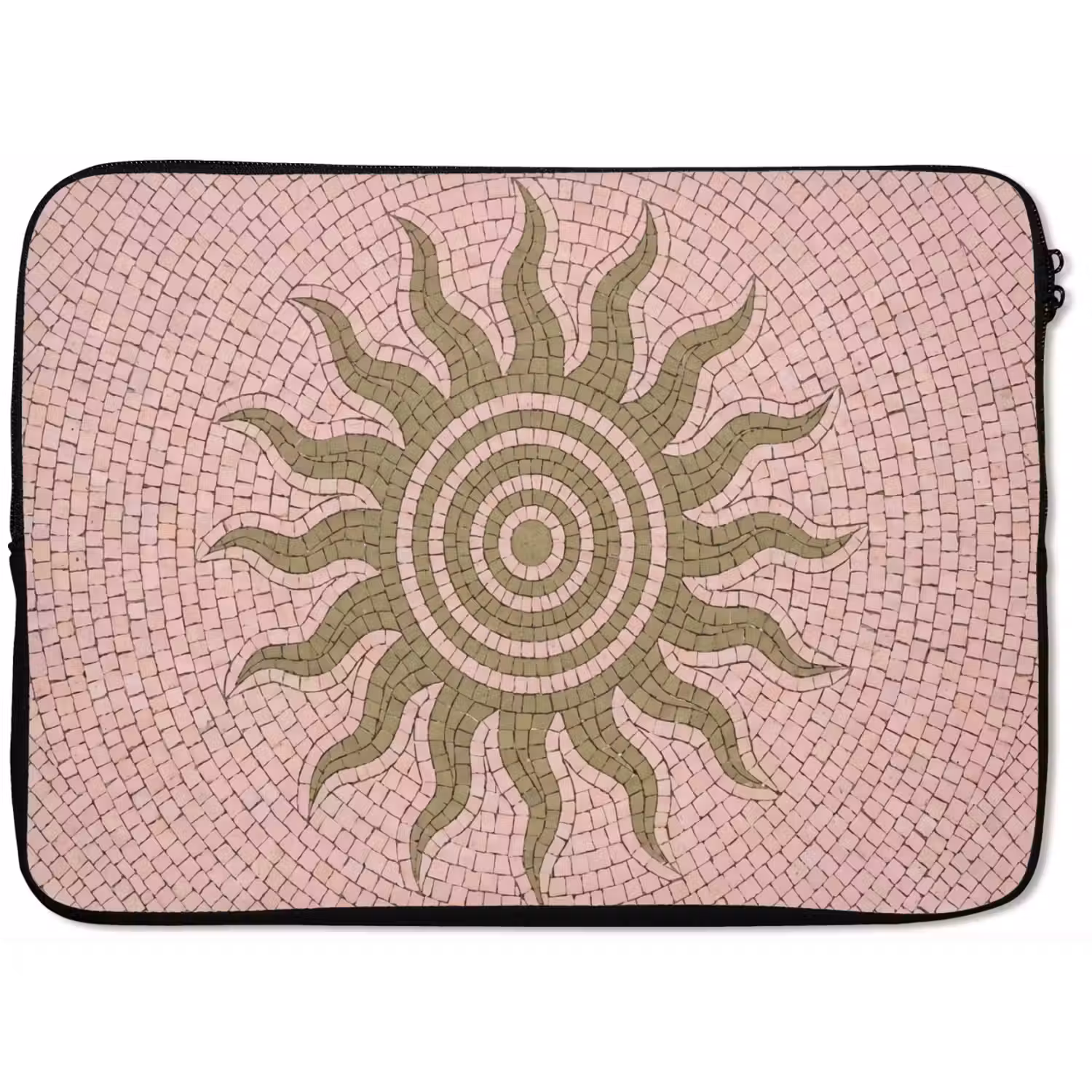 Mozaïek - Zon - Patroon - Klassiek - Roze laptophoes neopreen klein -zkaufland3dotto