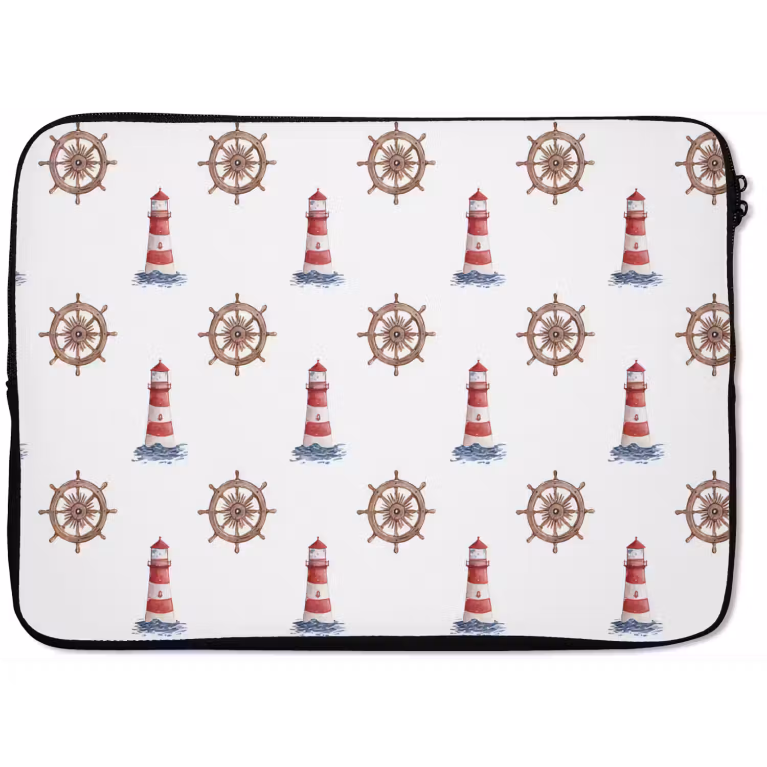Nautisch - Klassiek - Rood laptophoes neopreen klein 279 -zkaufland3dotto