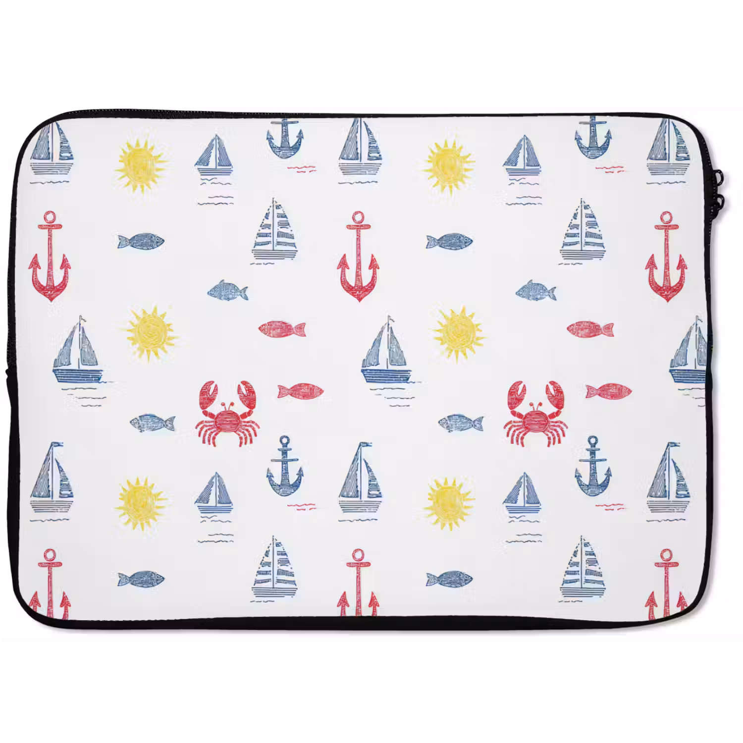 Nautisch - Illustraties - Kleurrijk laptophoes neopreen klein 279 -zkaufland3dotto
