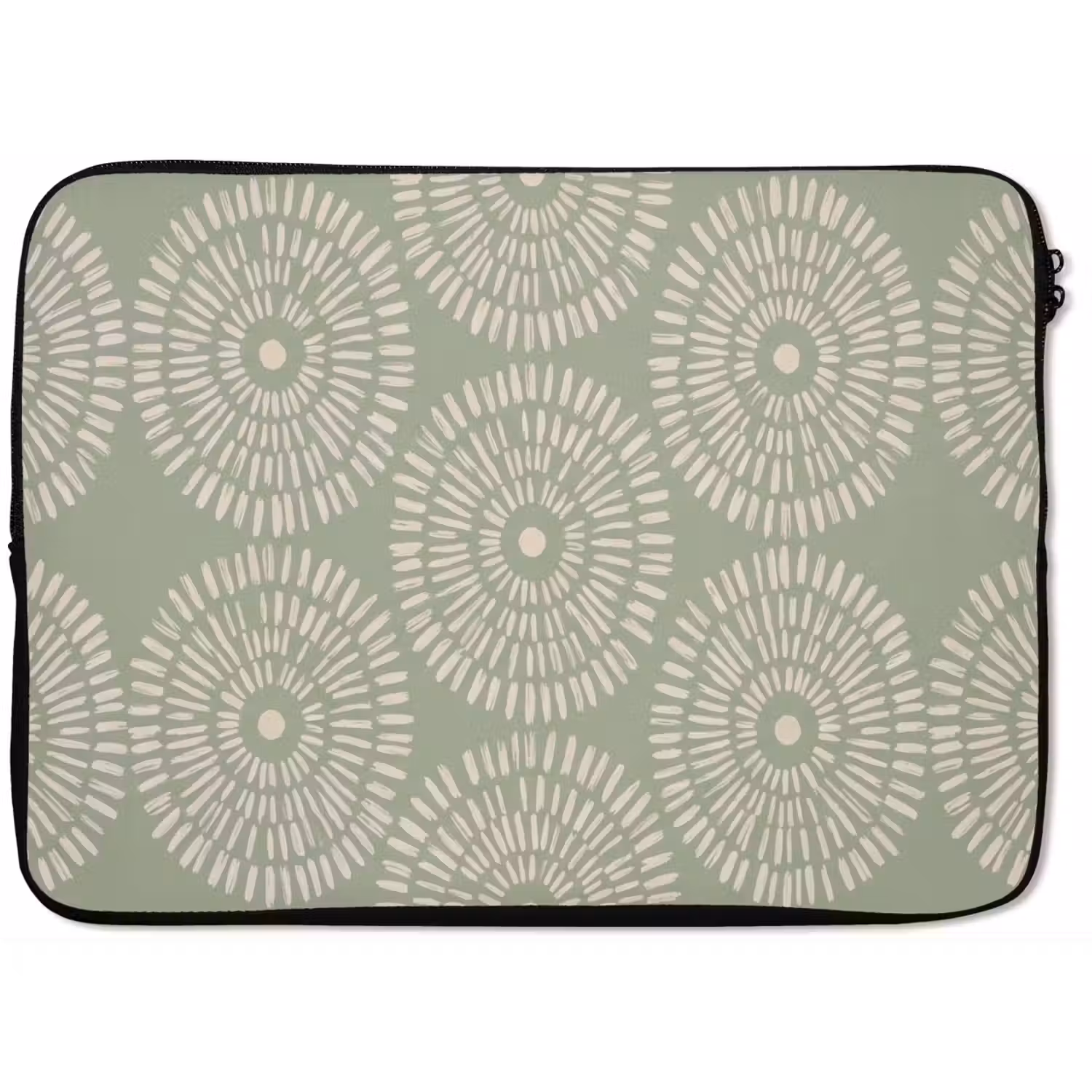 Patroon - Cirkels - Abstract - Modern - Groen laptophoes neopreen klein -zkaufland3dotto
