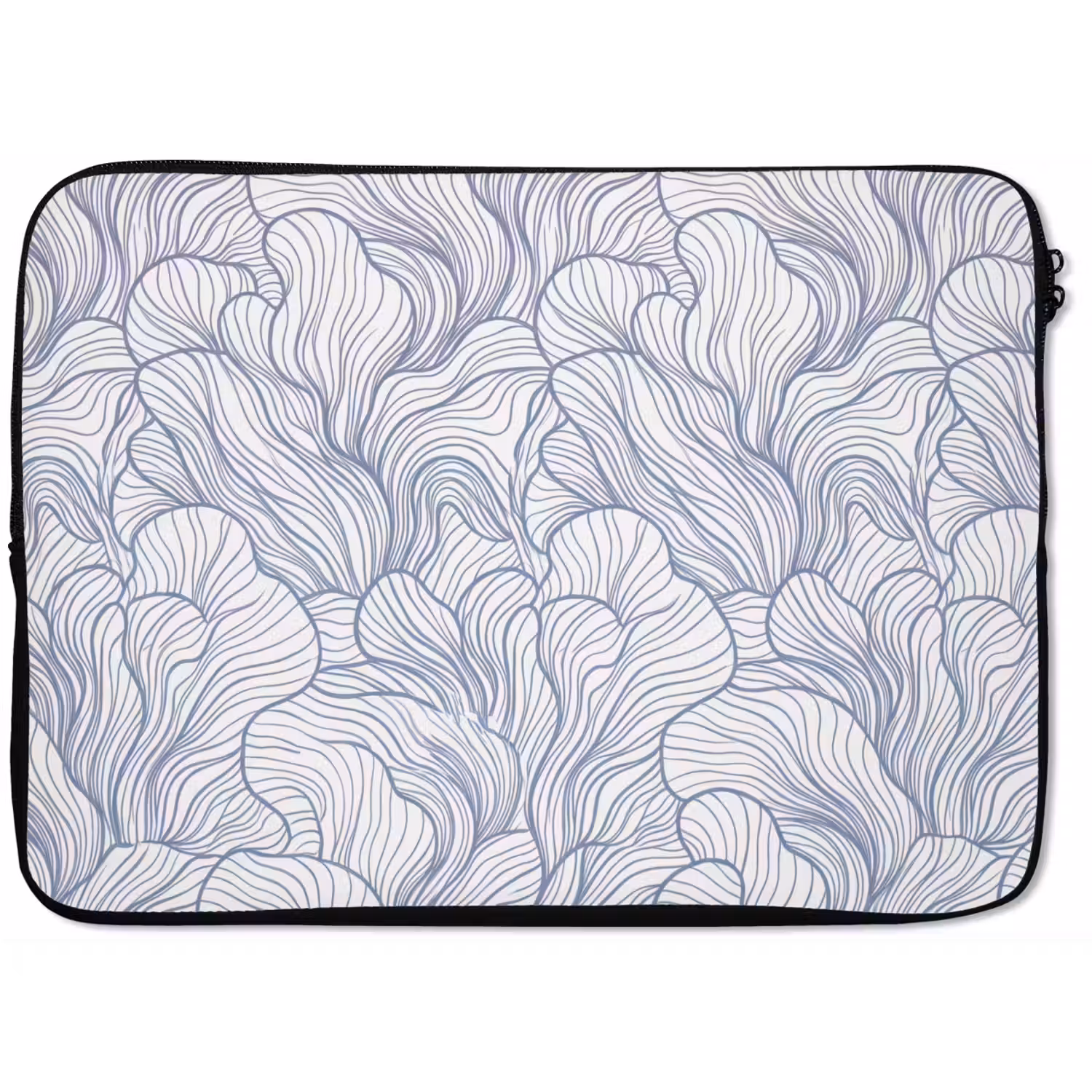 Patroon - Lijnen - Organisch - Abstract - Blauw laptophoes neopreen klein -zkaufland3dotto