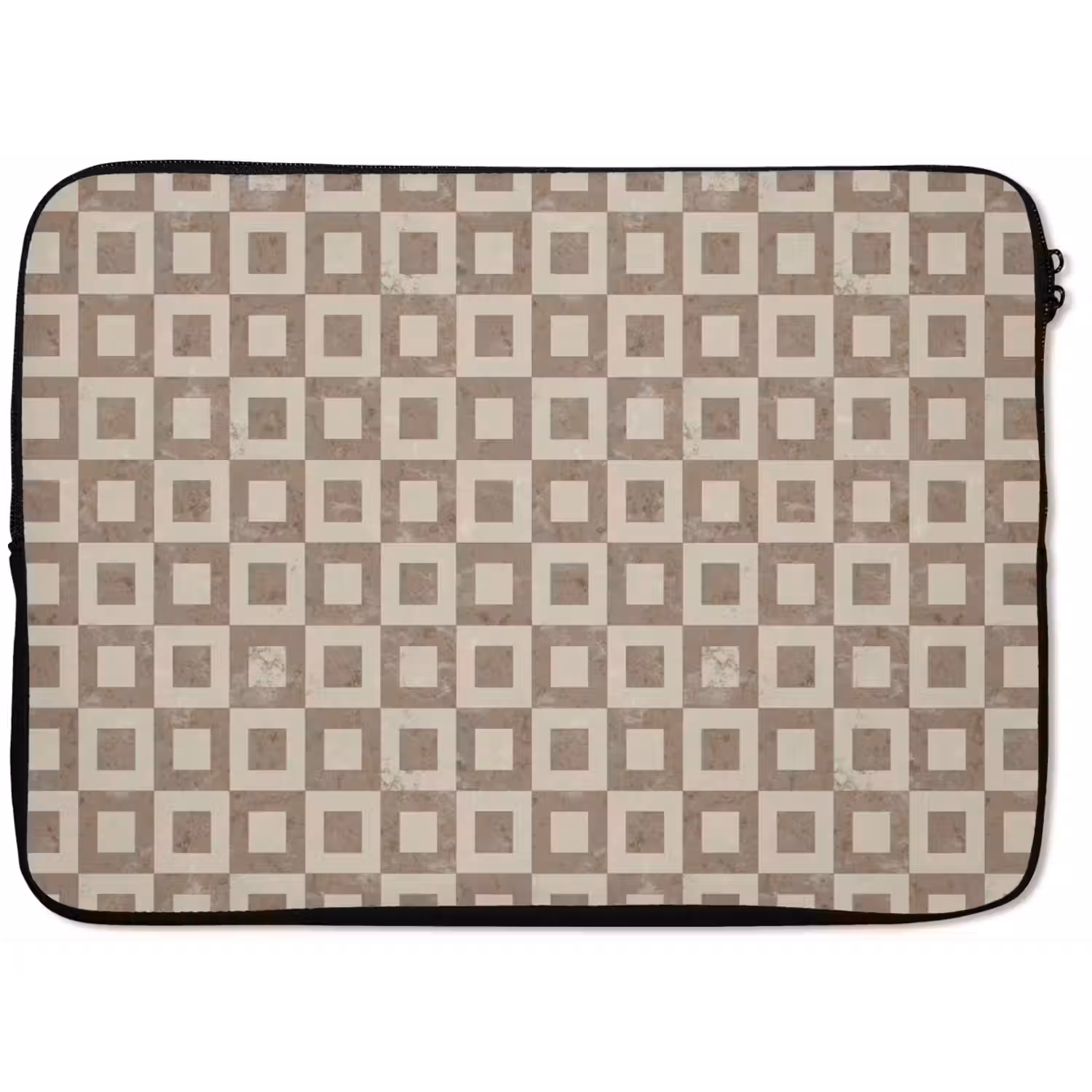 Patroon - Marmer - Beige laptophoes neopreen klein 279 -zkaufland3dotto