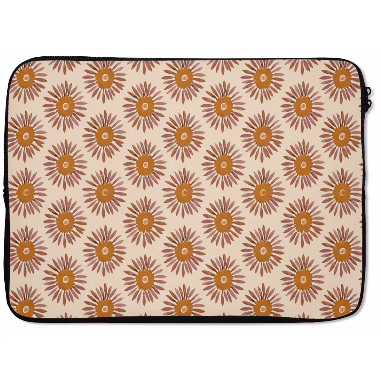 Patroon - Retro - Bruin laptophoes neopreen klein 279 -zkaufland3dotto