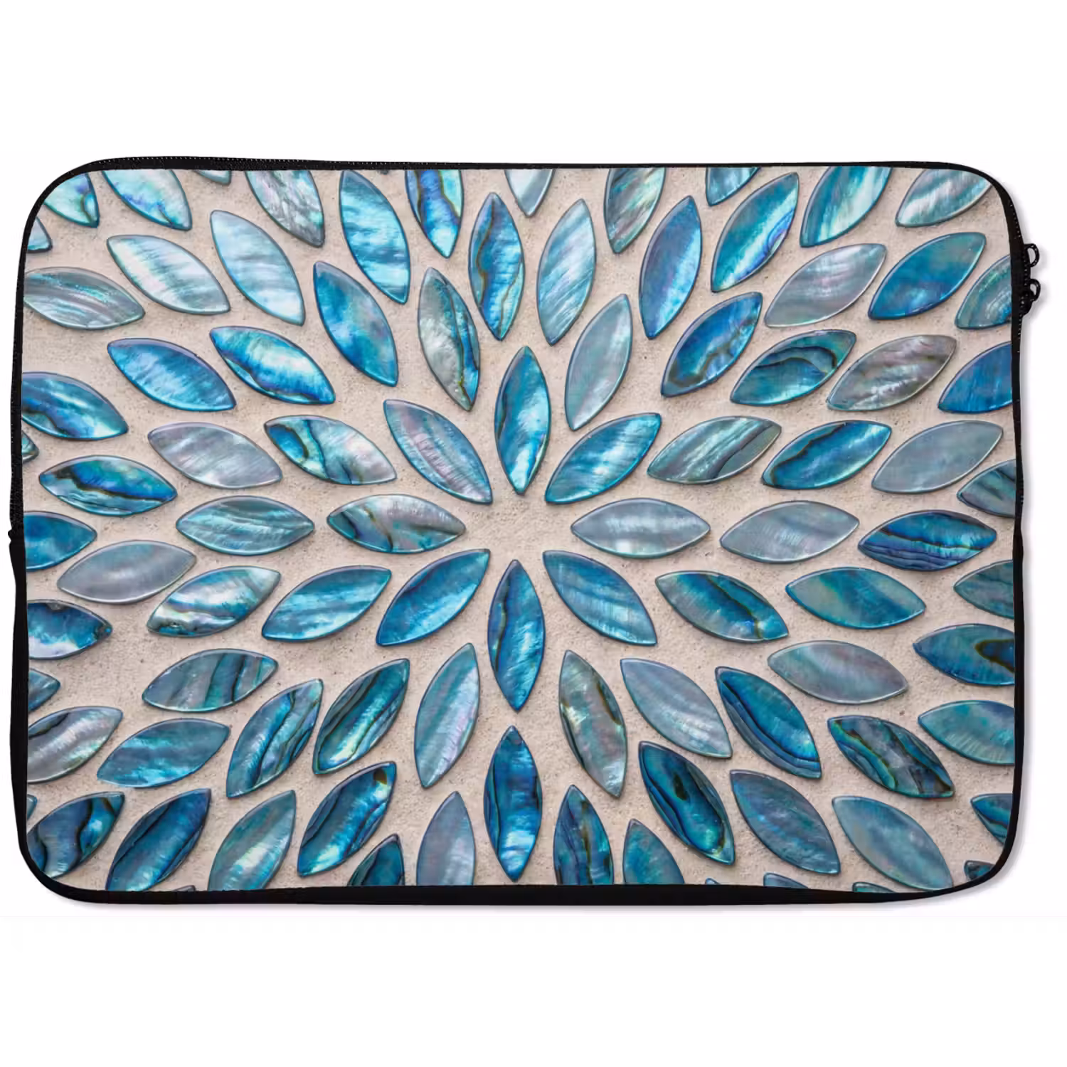 Patroon - Glans - Abstract - Blauw - Decoratie laptophoes neopreen klein -zkaufland3dotto
