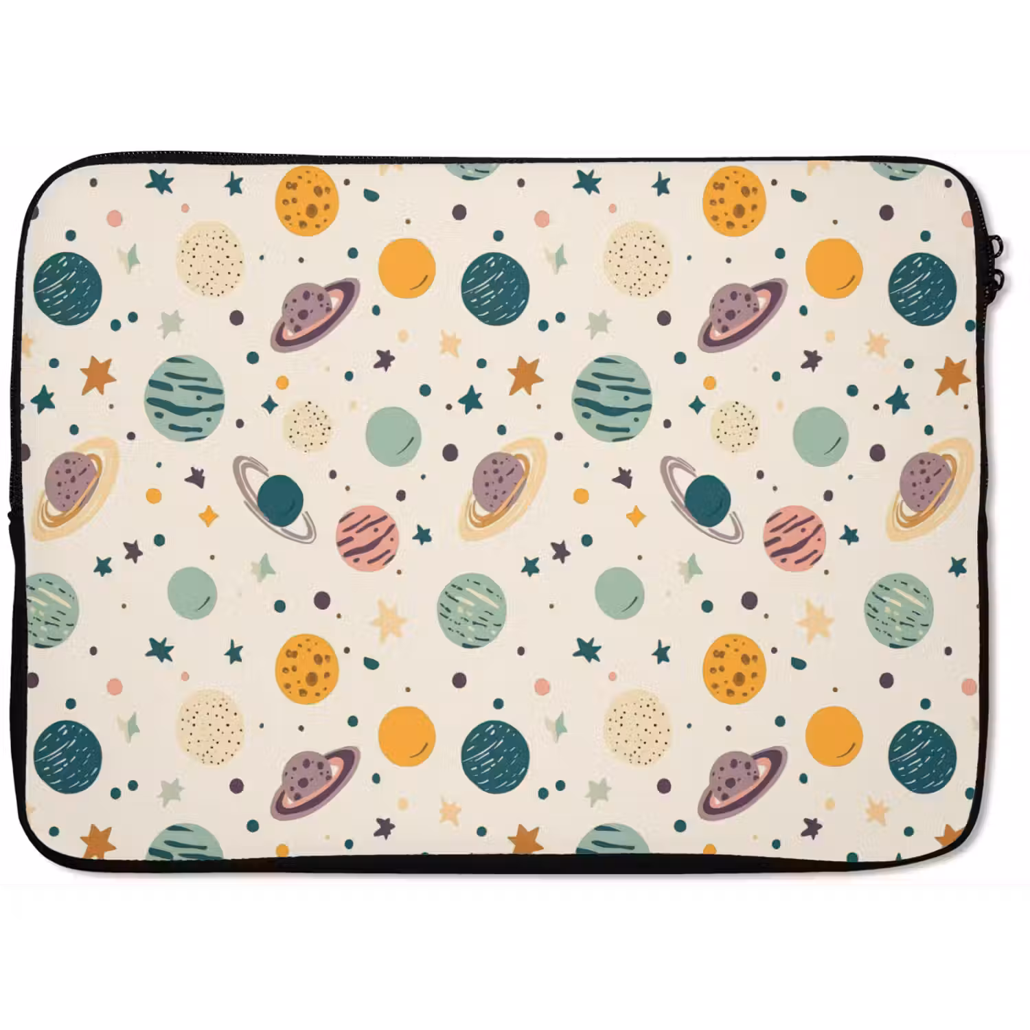 Planeten - Retro - Kleurrijk laptophoes neopreen klein 279 -zkaufland3dotto