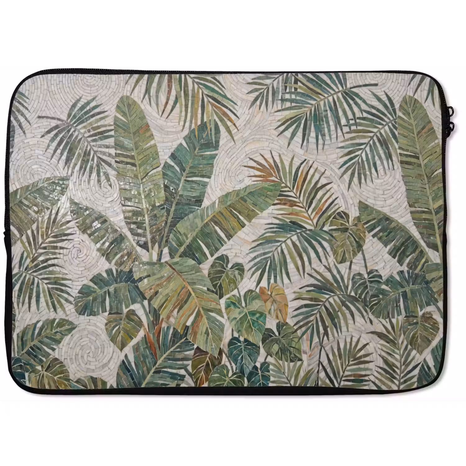 Planten - Tropisch - Mozaïek - Natuur - Groen laptophoes neopreen klein -zkaufland3dotto