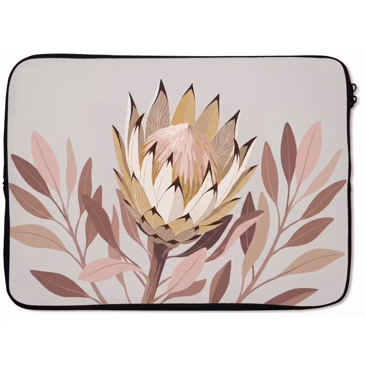 Protea - Bloem - Botanisch - Beige laptophoes neopreen klein -zkaufland3dotto
