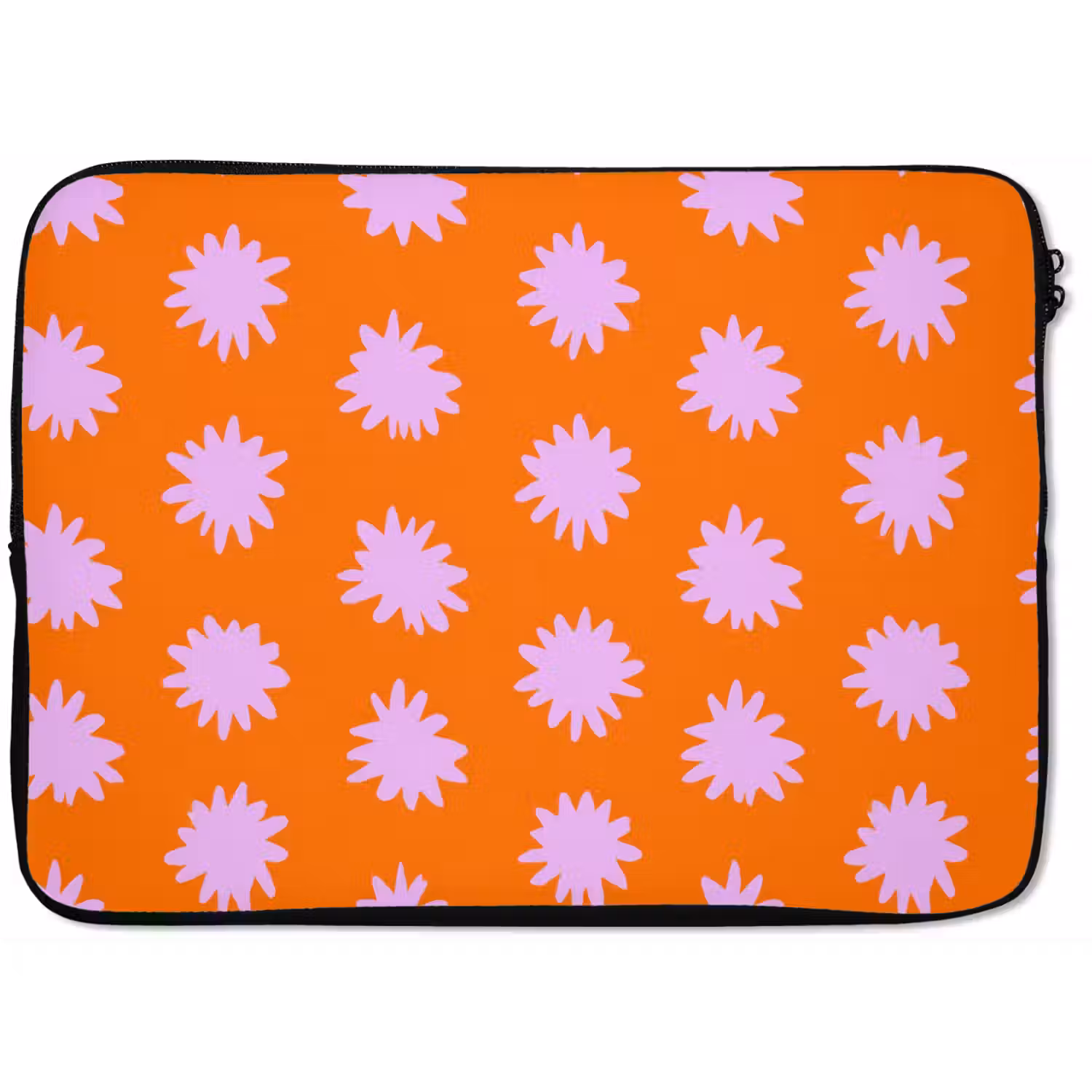 Retro - Bloemen - Oranje laptophoes neopreen klein 279 -zkaufland3dotto