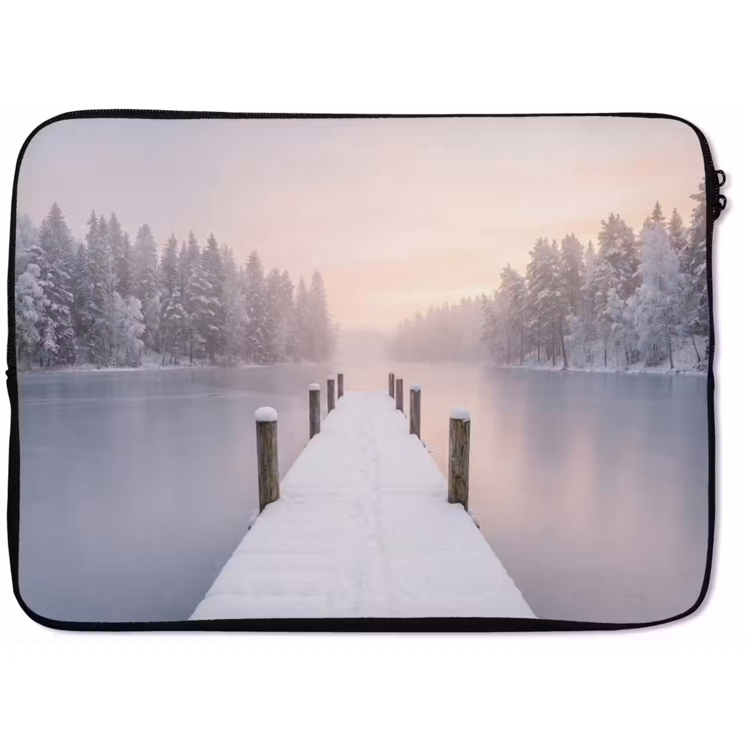 Steiger - Meer - Mist - Winter - Serene laptophoes neopreen klein -zkaufland3dotto