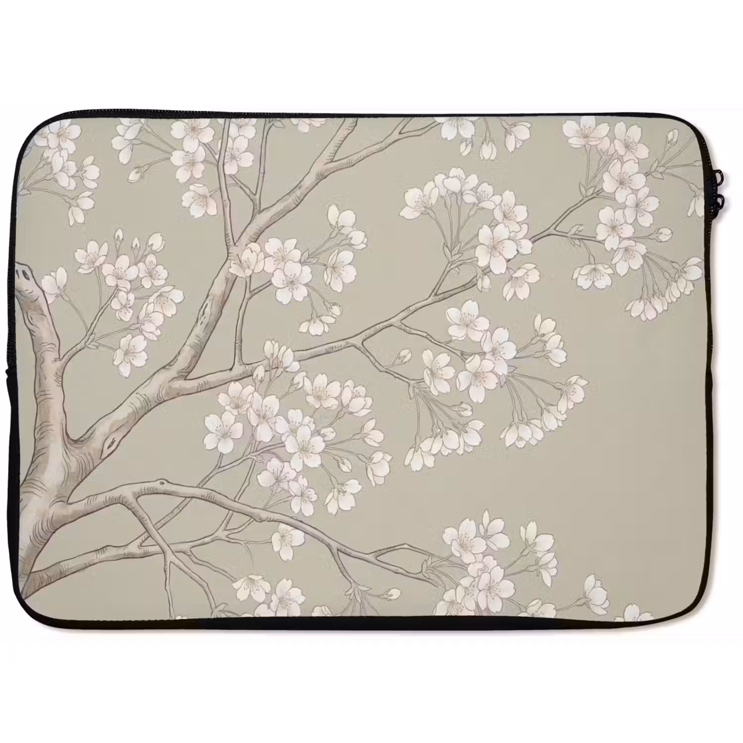 Sereen - Bloesem - Wit laptophoes neopreen klein -zkaufland3dotto