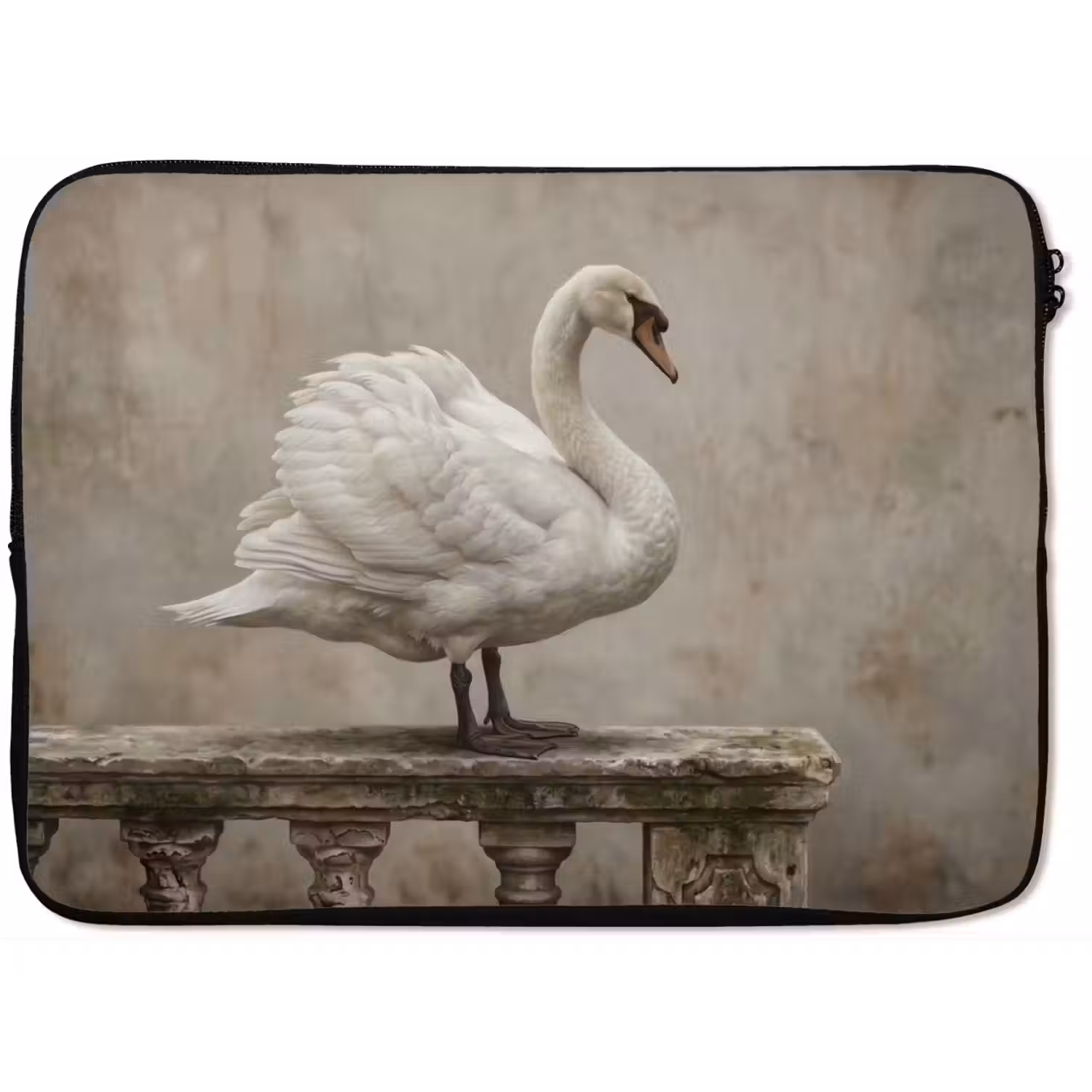 Zwaan - Elegant - Dieren - Wit laptophoes neopreen klein -zkaufland3dotto