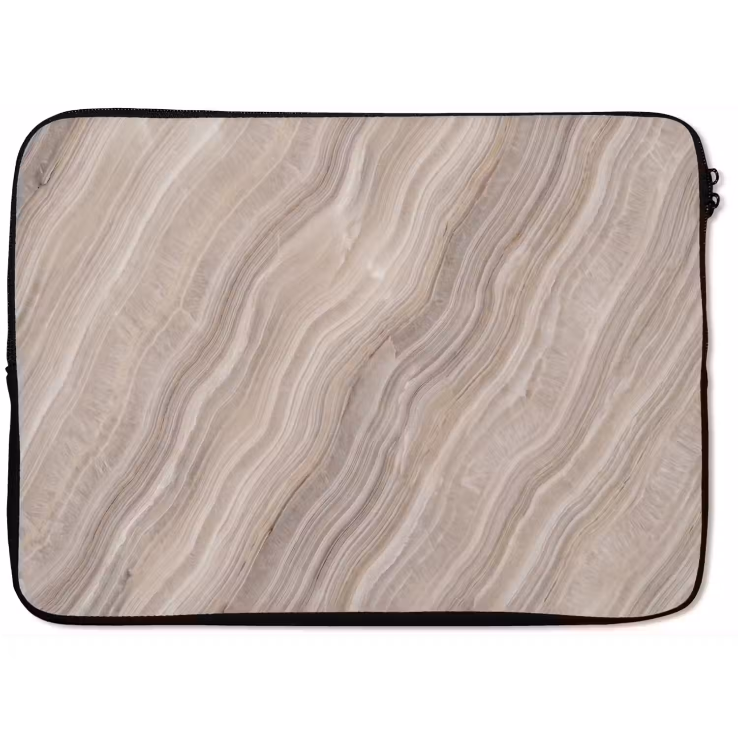 Textuur - Golvend - Abstract - Modern - Beige laptophoes neopreen klein -zkaufland3dotto