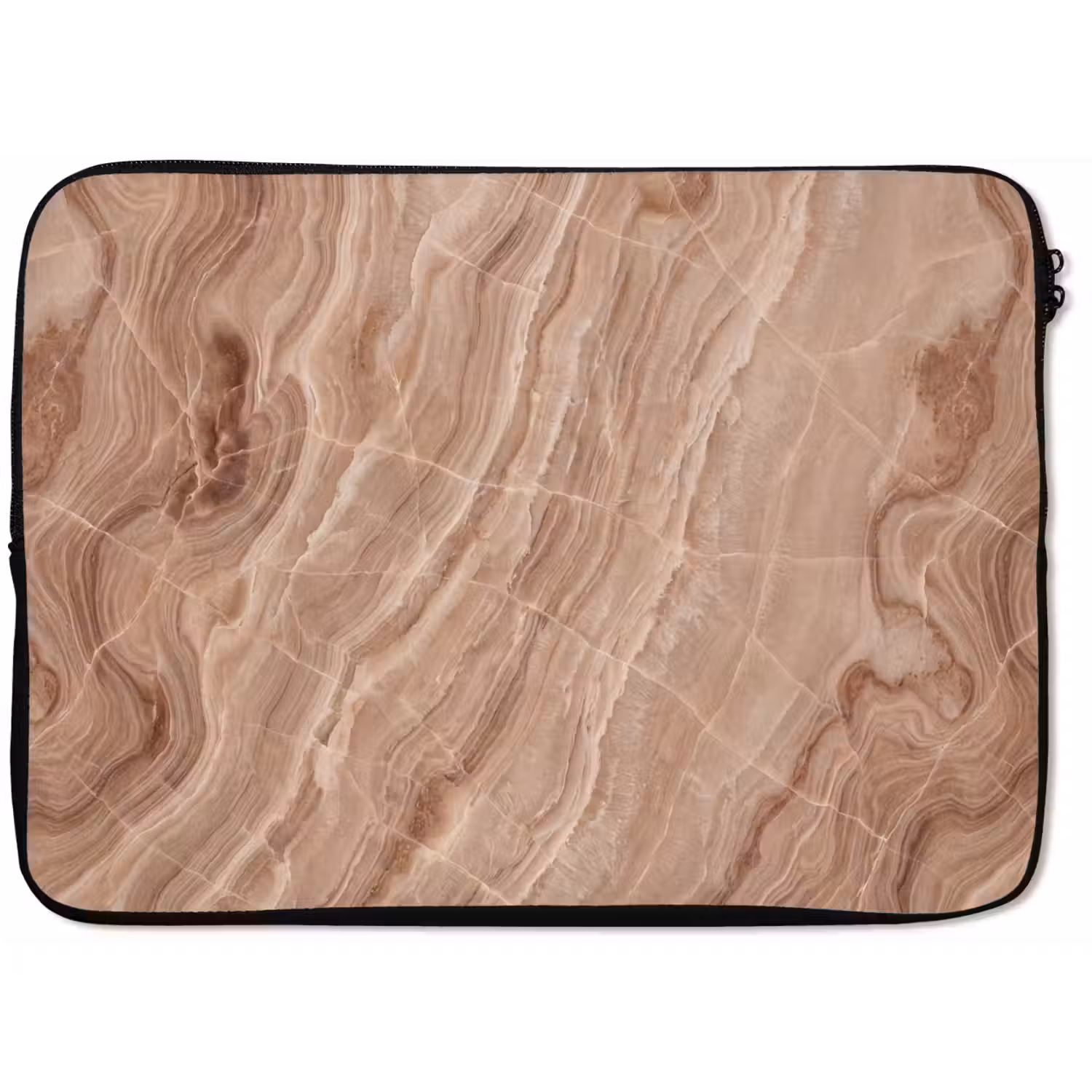 Textuur - Golvend - Abstract - Warm - Bruin laptophoes neopreen klein -zkaufland3dotto